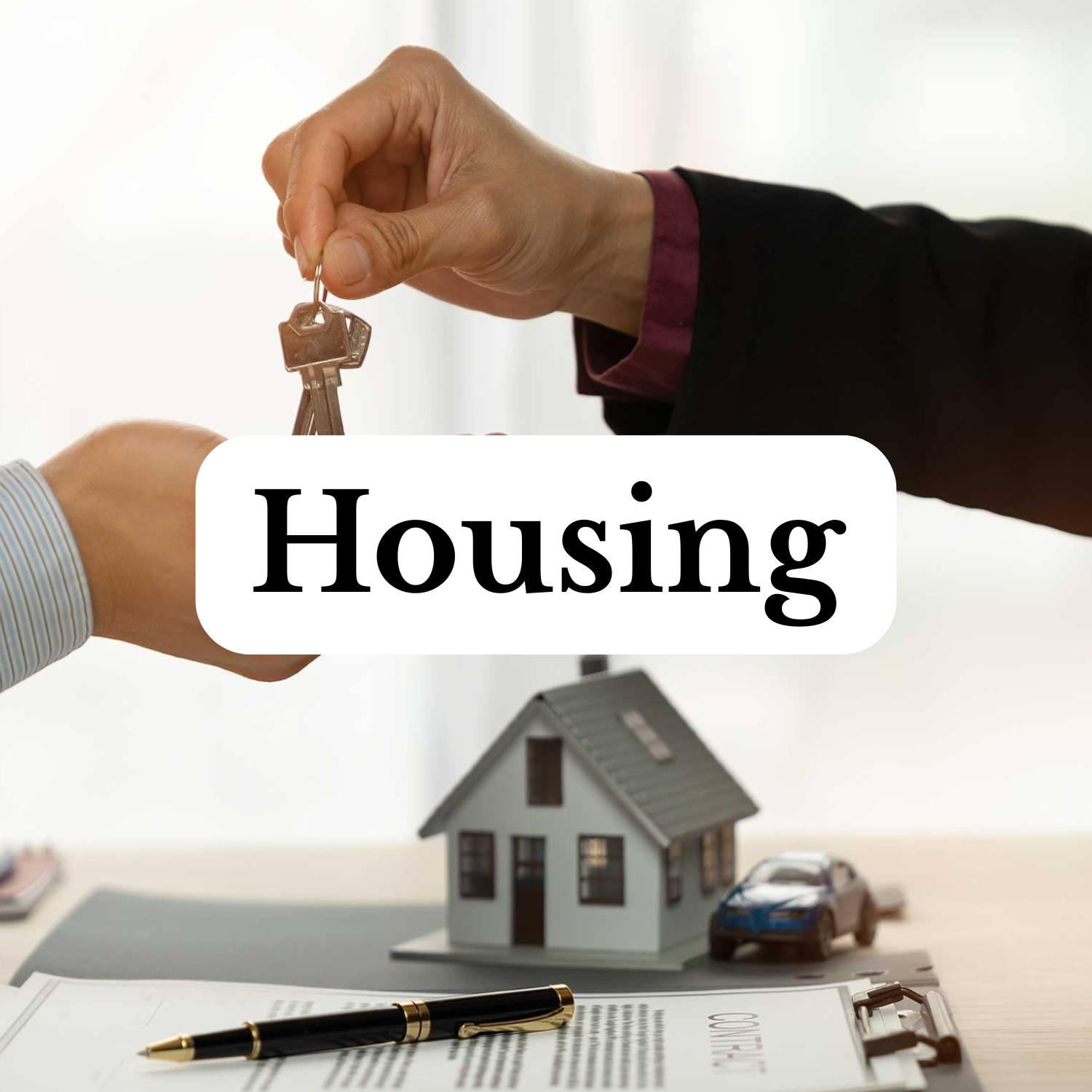 Keys being handed off for a home sale