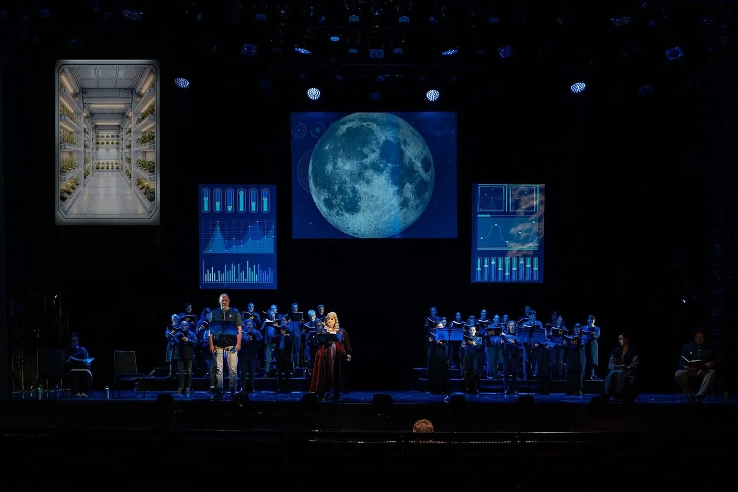 Bellini&rsquo;s Norma hitting Her Majesty&rsquo;s Theatre for a one-night-only performance, and it&rsquo;s looking incredible on stage.
We&rsquo;ve got Shaun operating a multi-output QLab setup on this one, keeping everything running smoothly, with a