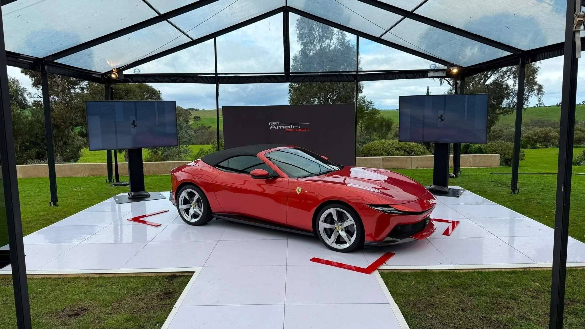 A beautiful location. A seamless presentation. And one unmistakable centrepiece. 

We supplied the audio and visual setup for the Ferrari Amalfi Spider Esperienza in the Barossa, where guests enjoyed lunch, explored the car up close and took it for a