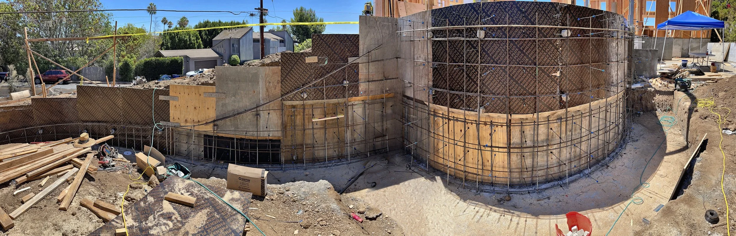 Forming for Concrete Pour-in-Place Wall