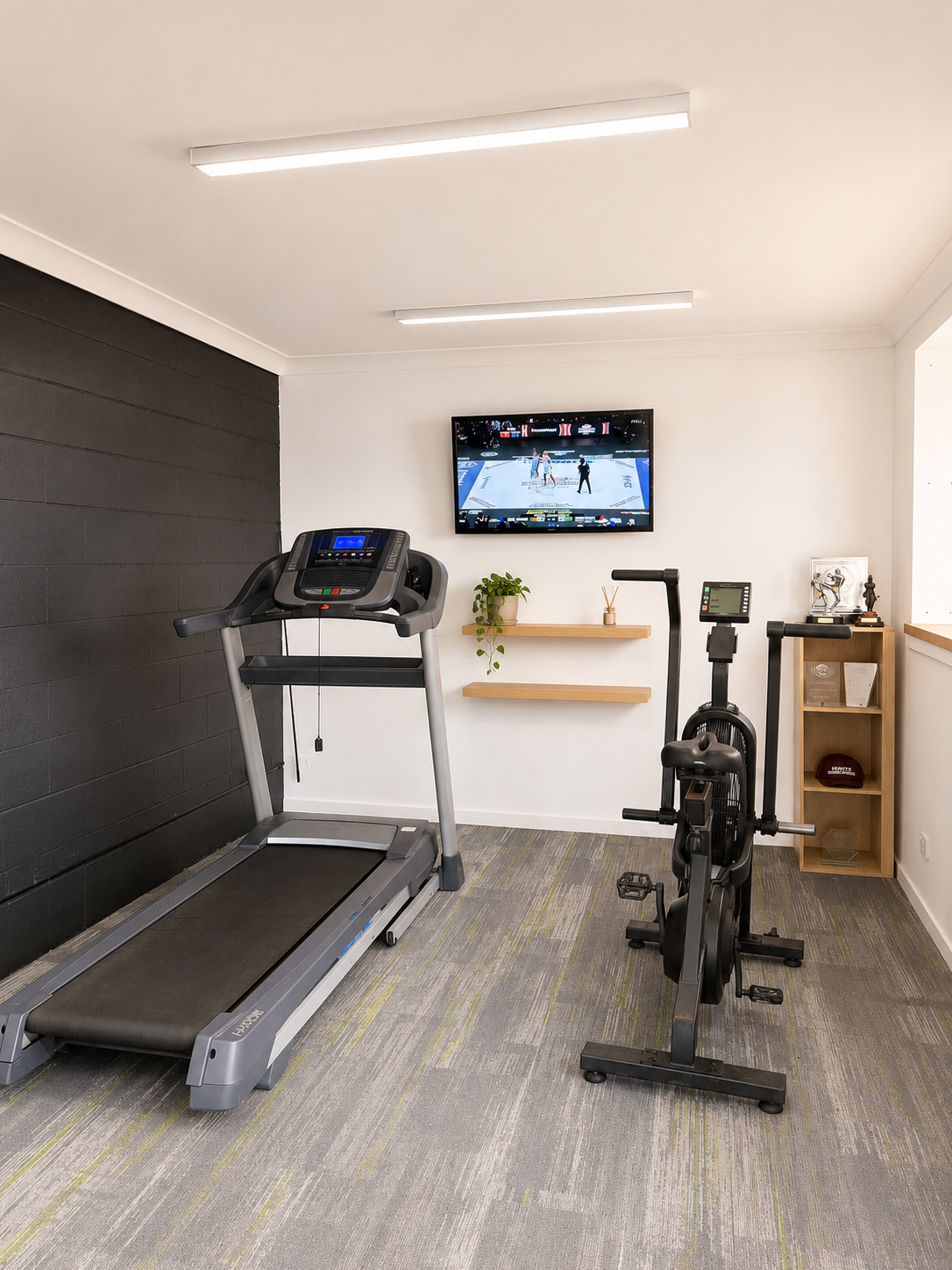 functional strength and conditioning equiptment at Ignite Martial Arts Academy on the Sunshine Coast Caloundra including power racks, cable machines, and free weights and dumbells for athletic development and fitness. gym only memberships available