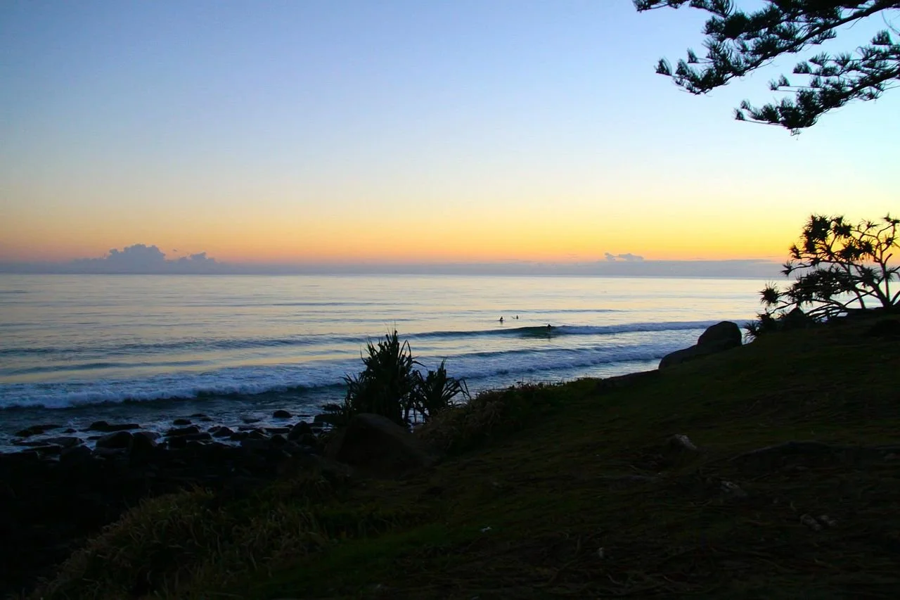 Sunrise over Burleigh Heads beach on the Gold Coast