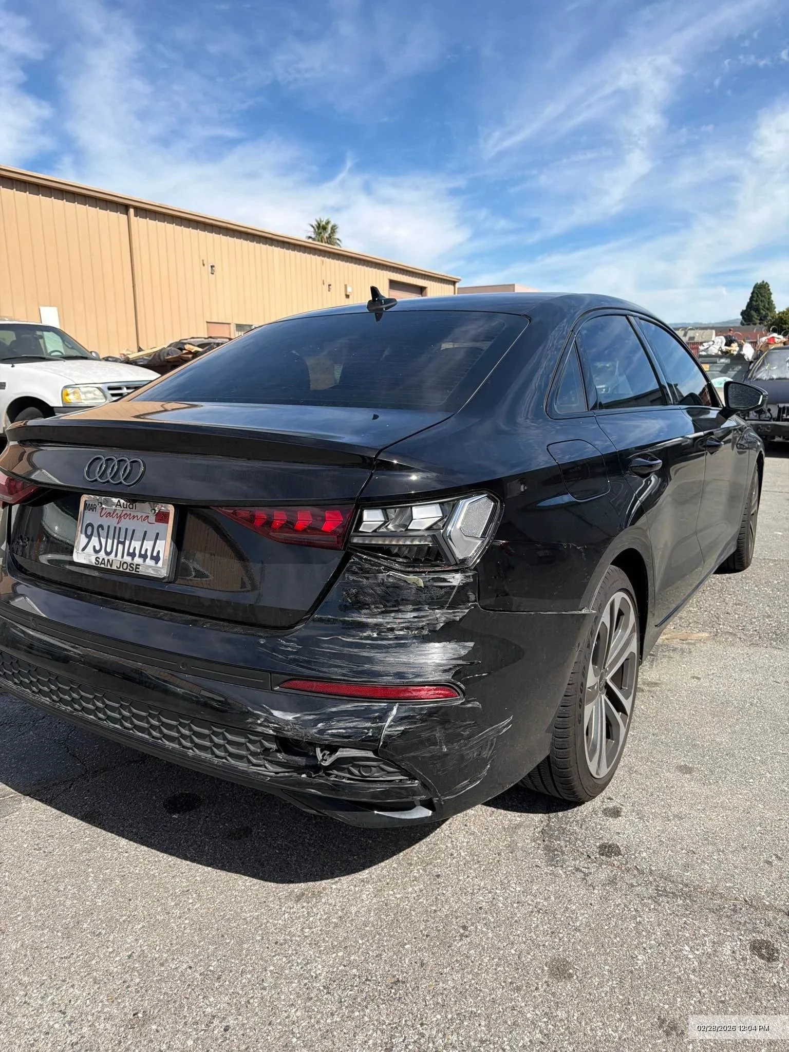 Rear end collision on this Audi A3