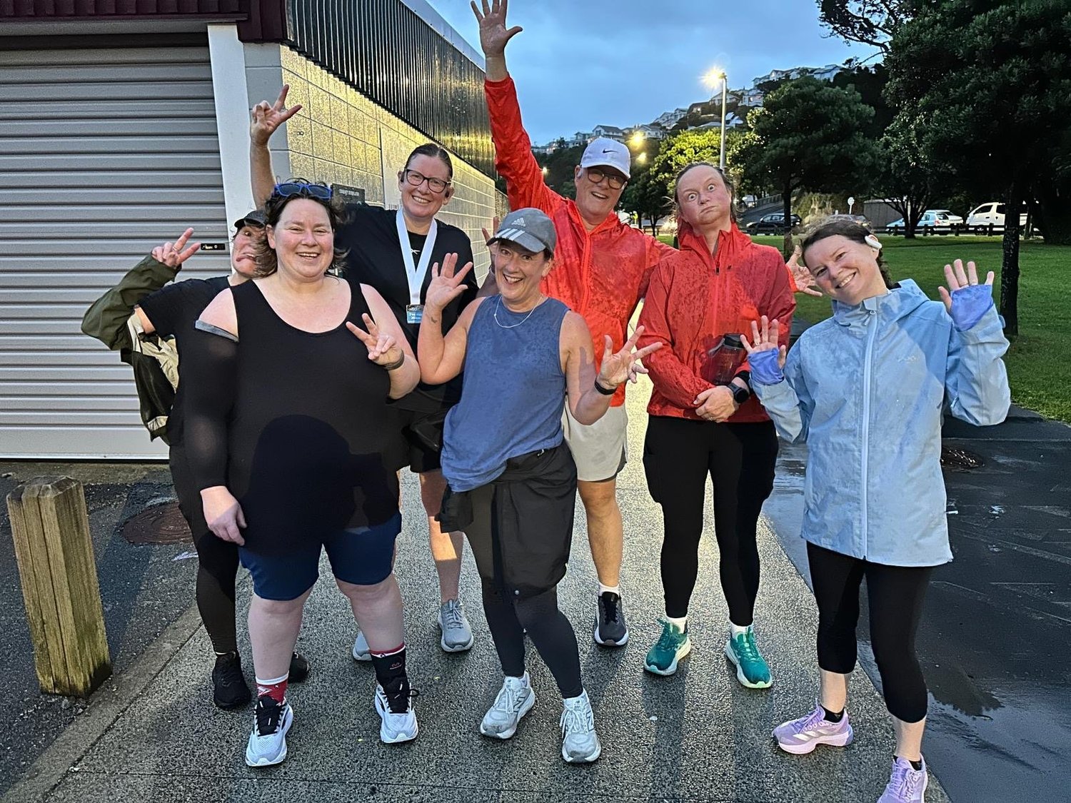 AW Extra Mile runners celebrating their 5k finish