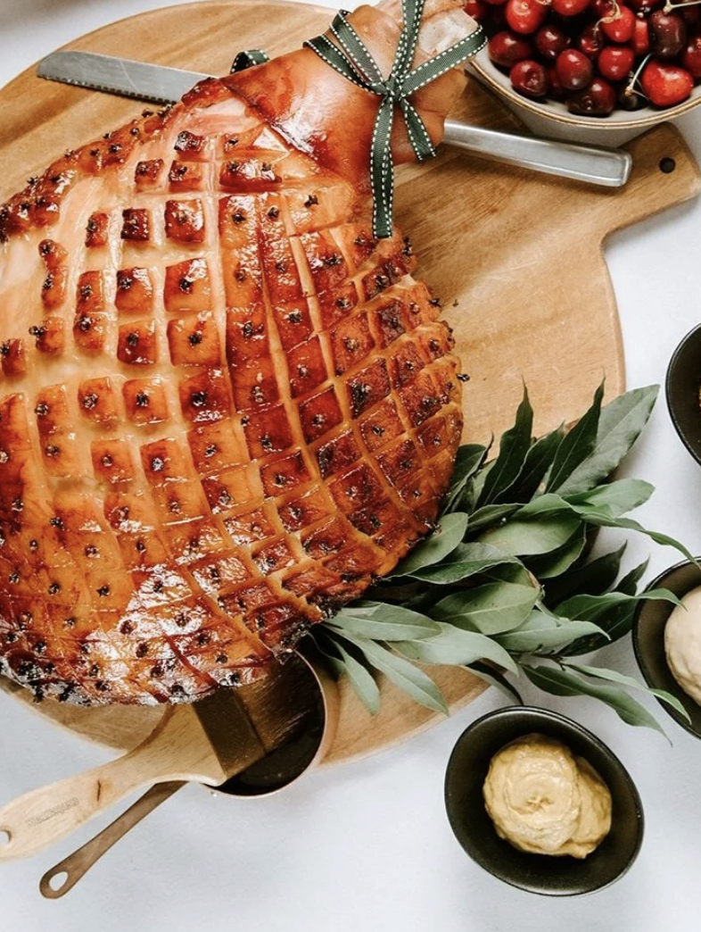 Whole Leg Of Ham With Coleslaw salad, Mustards & 50 Buns