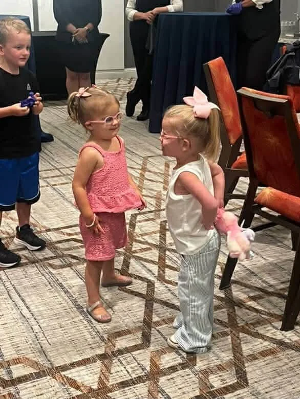 two little girls meet
