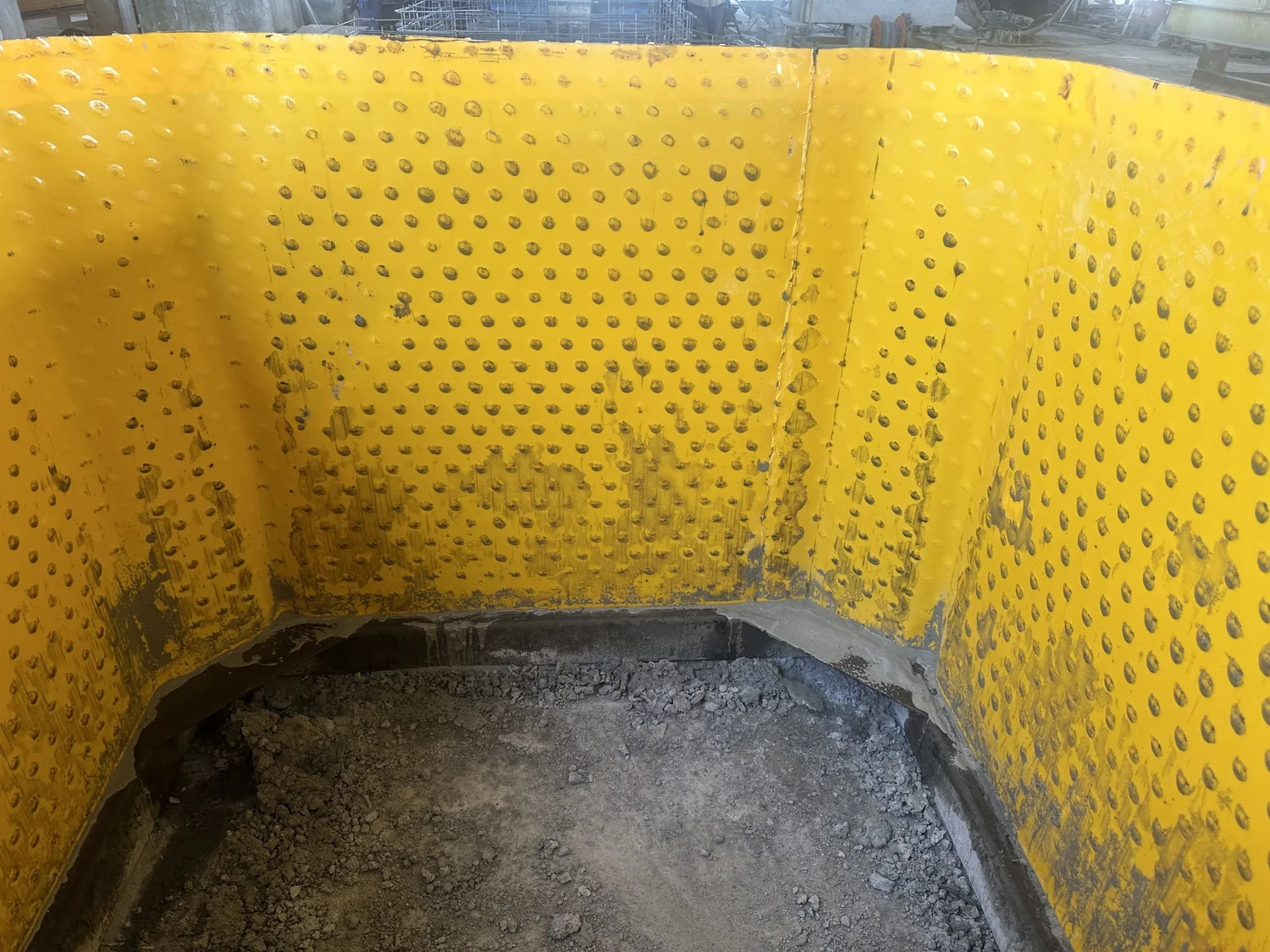 HDPE liner protecting a concrete chemical containment bund