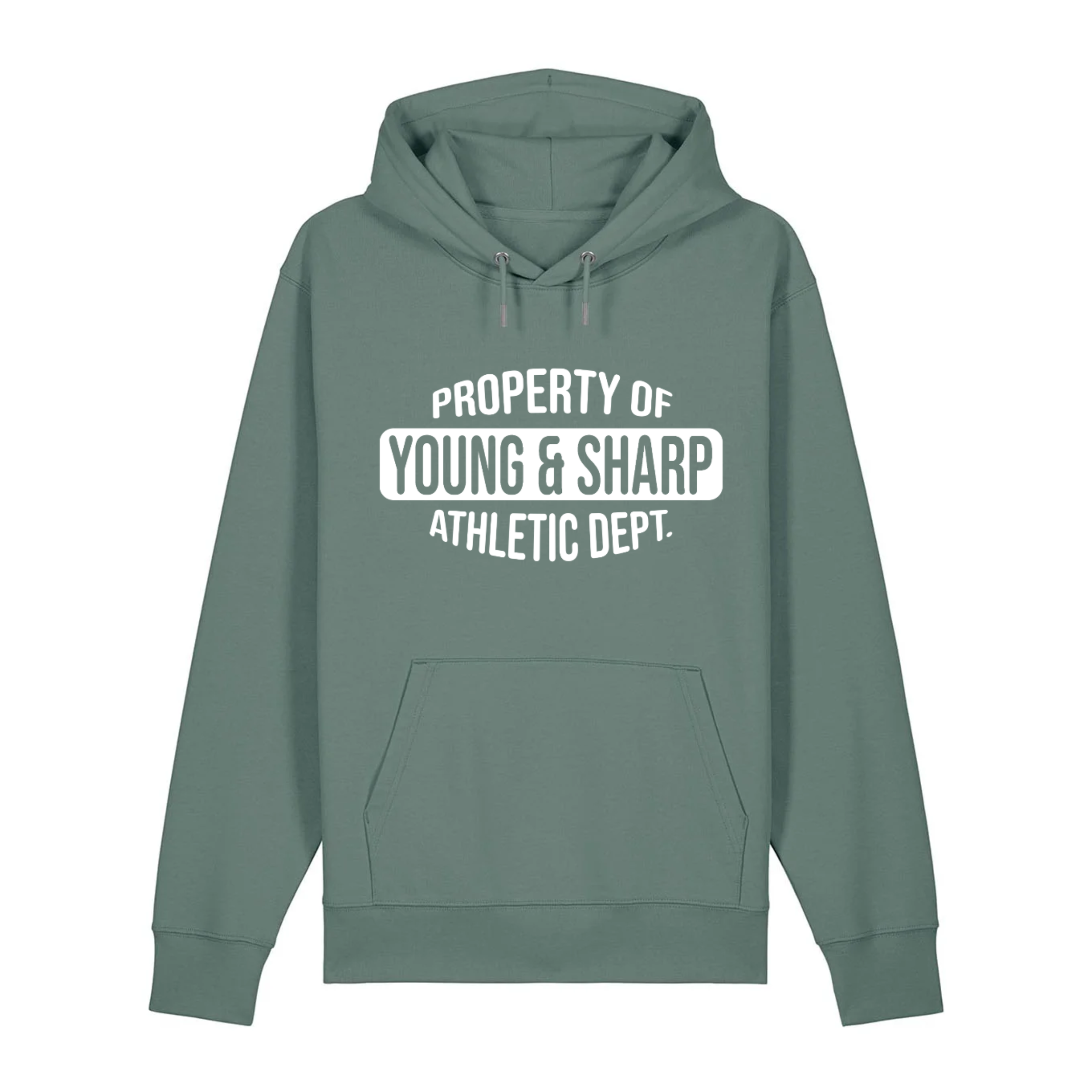 Property of Young & Sharp Hoodie with White/Black & Electric Blue Outline Y&S Motif Back (Copy)