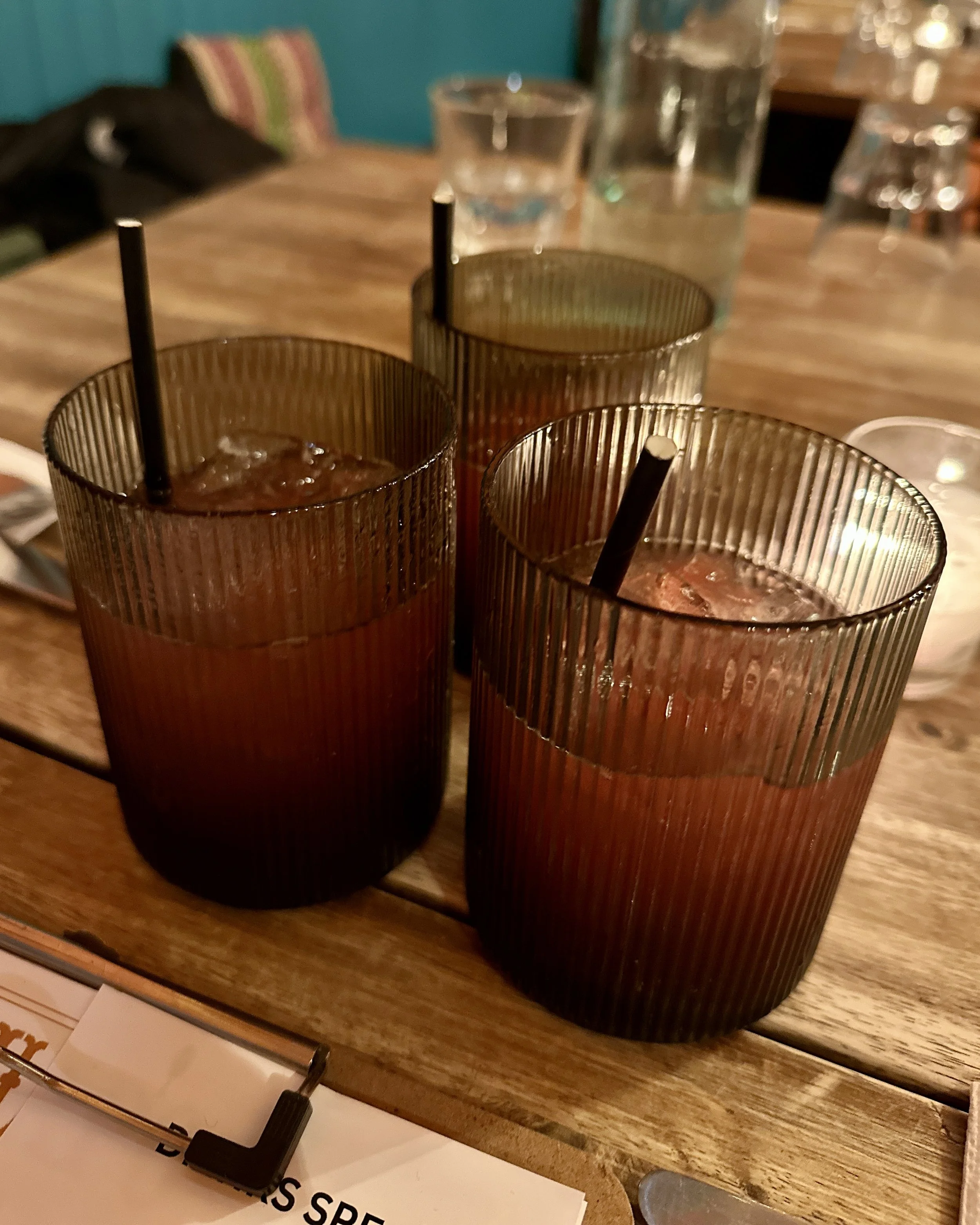 Rhubarb margaritas at El Guapo Cantina, Bathurst