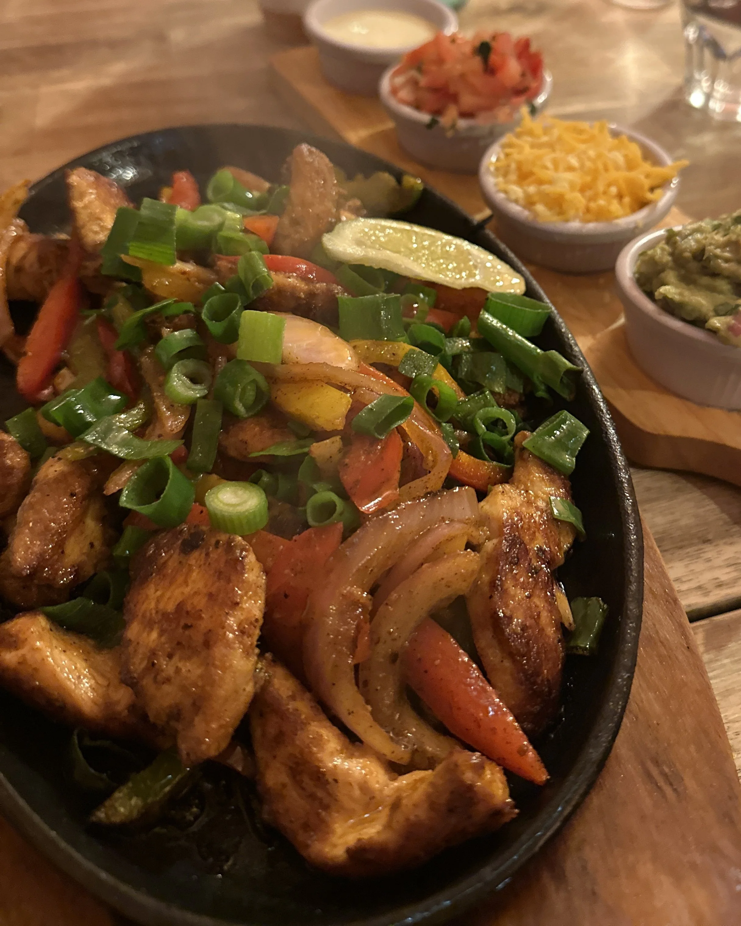 Sizzling chicken fajitas at El Guapo Cantina, Bathurst