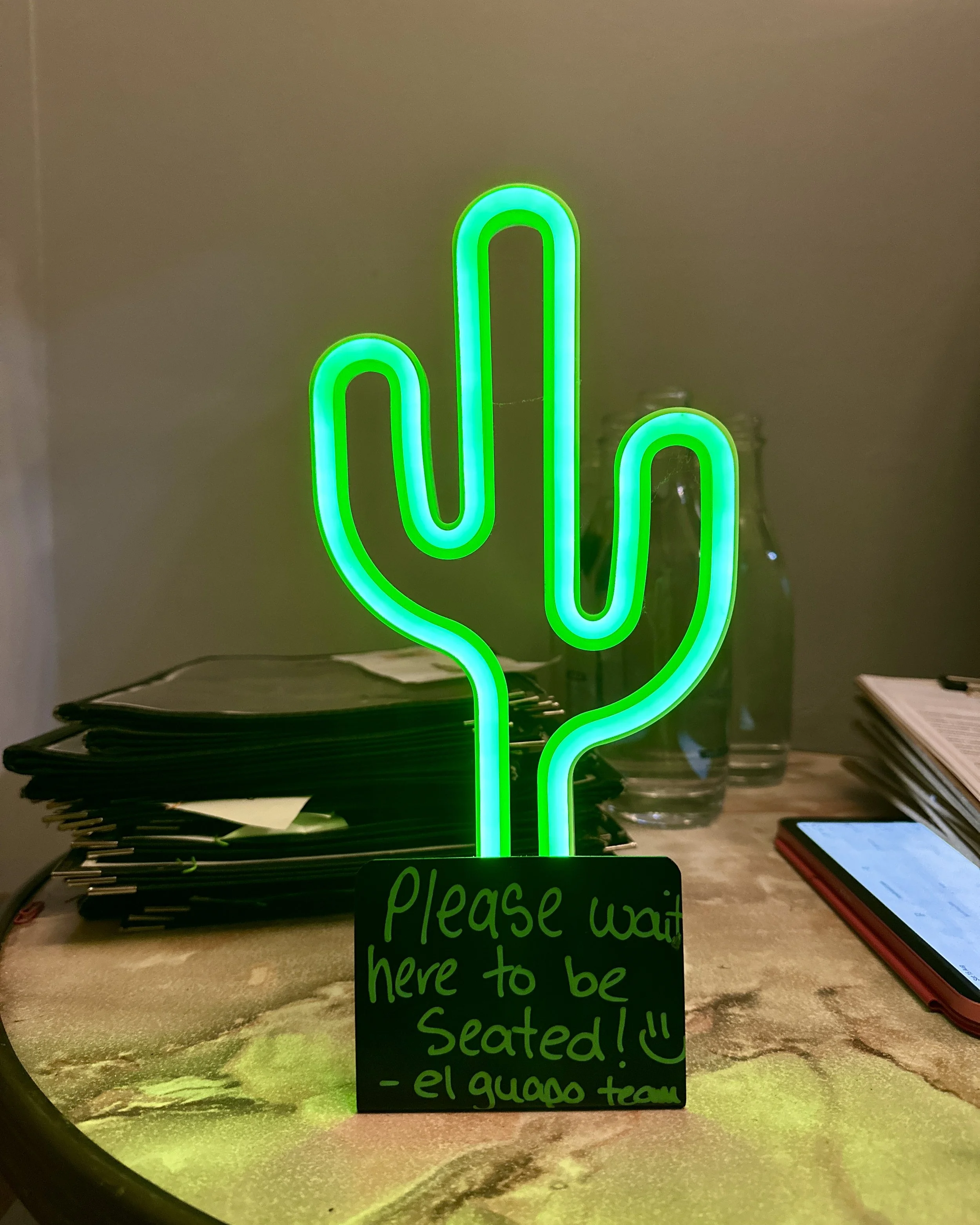 Cactus light at El Guapo Cantina, Bathurst