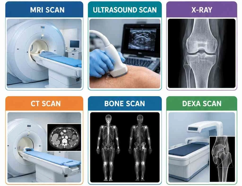 infographic of different msk scans