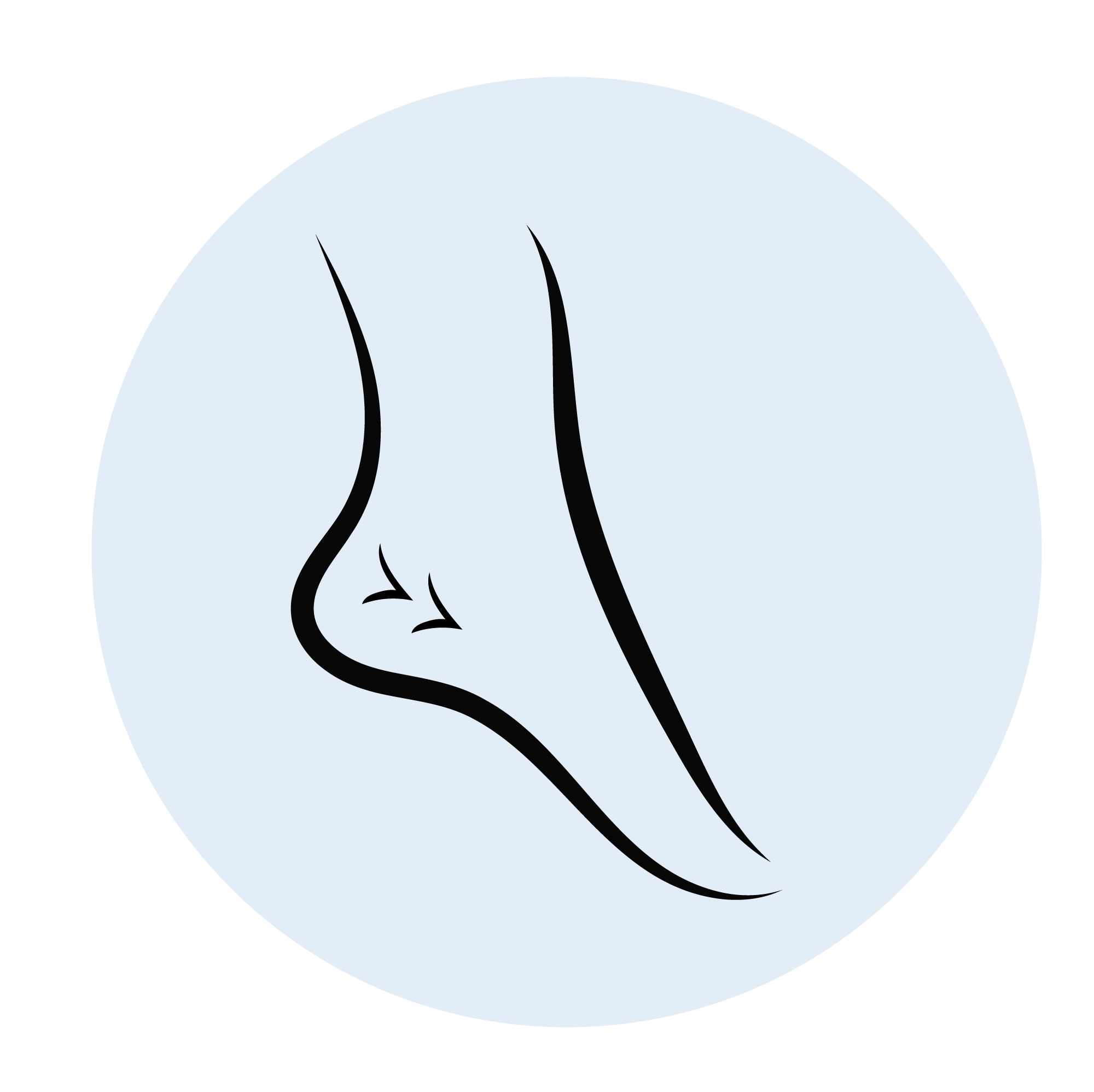 A cartoon drawing of a dog's nose and snout.