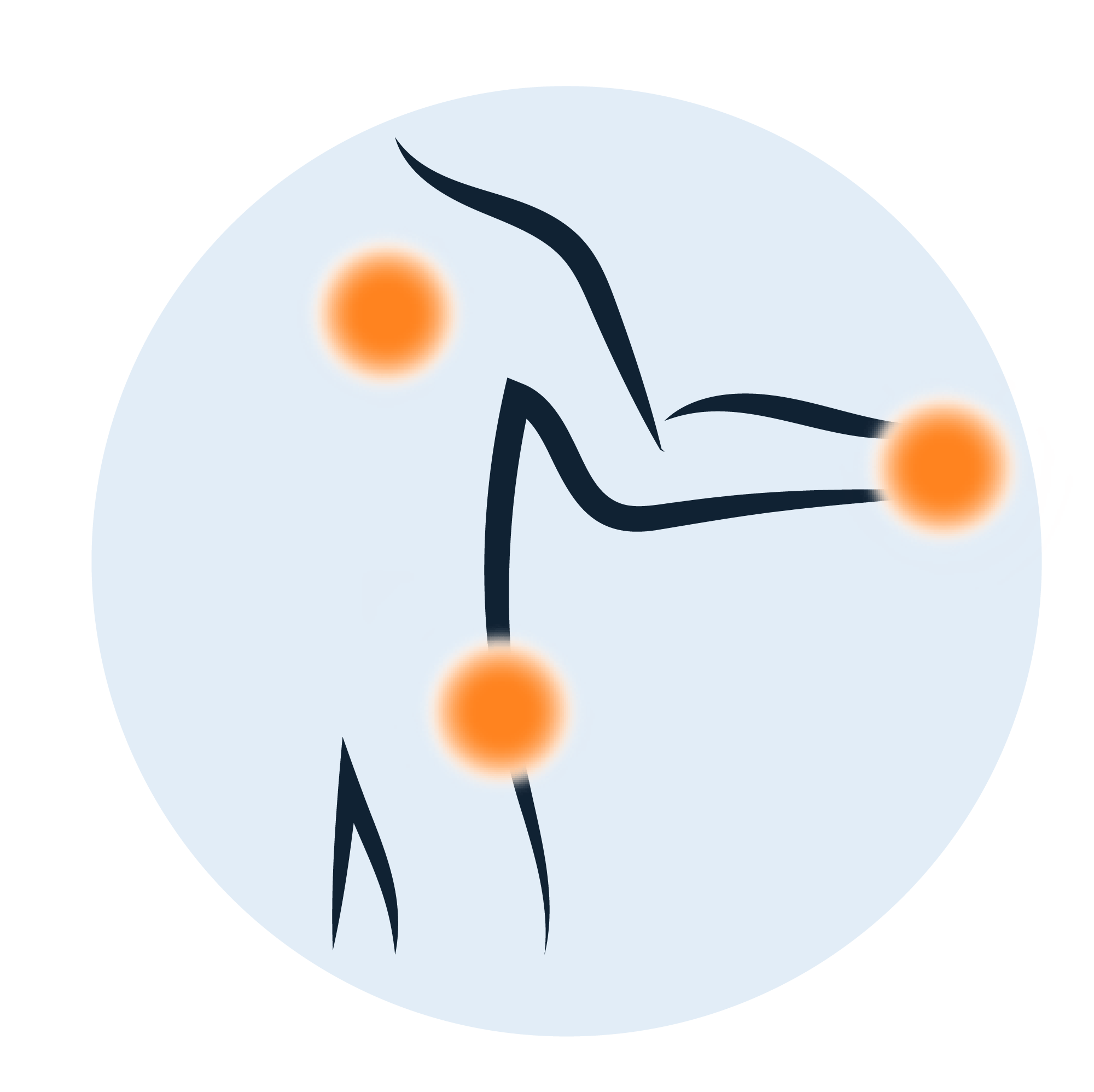 Diagram of a neuron showing cell body, dendrites, and axon.