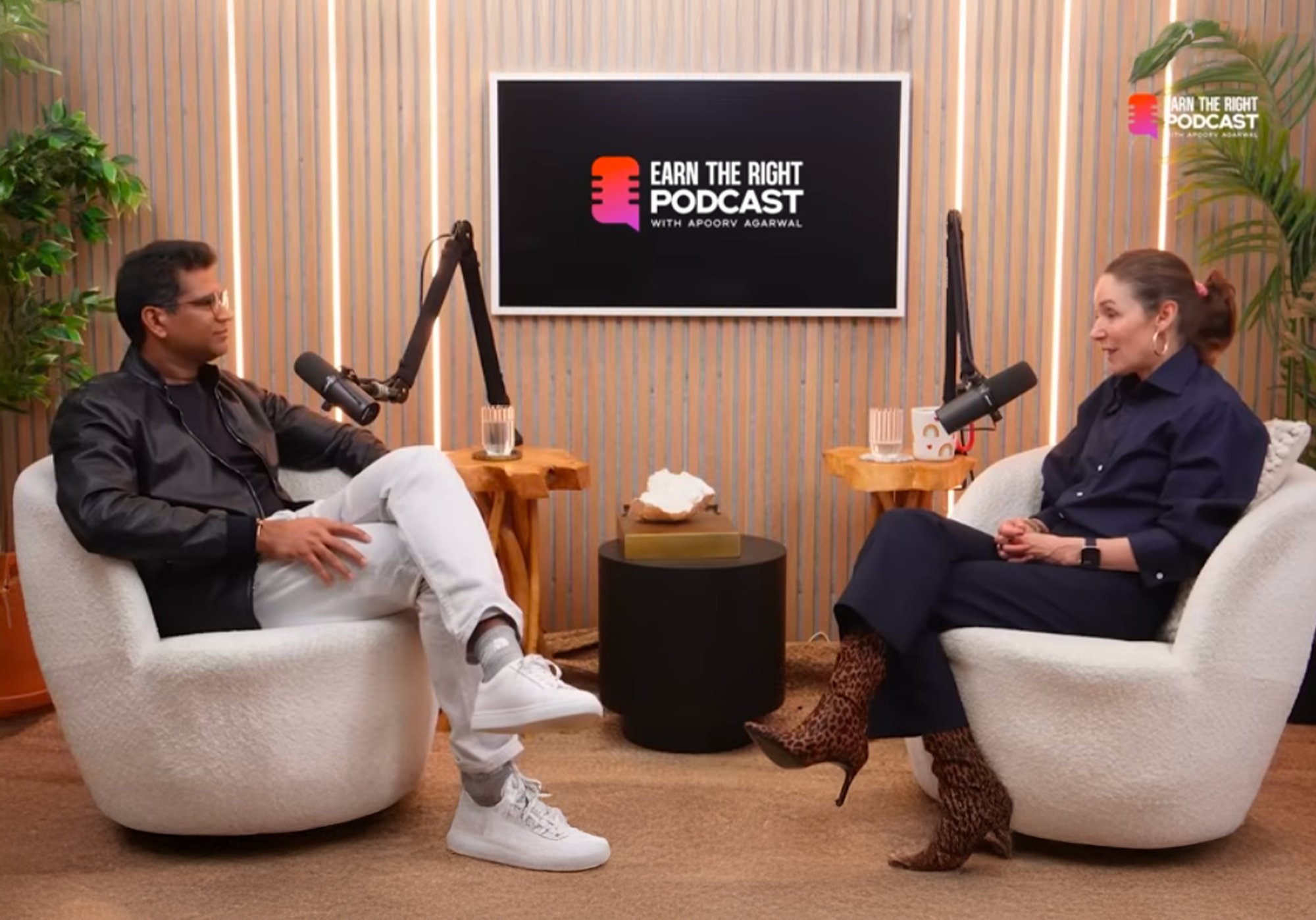 Teresa Barreira participating in an AI and innovation podcast discussion