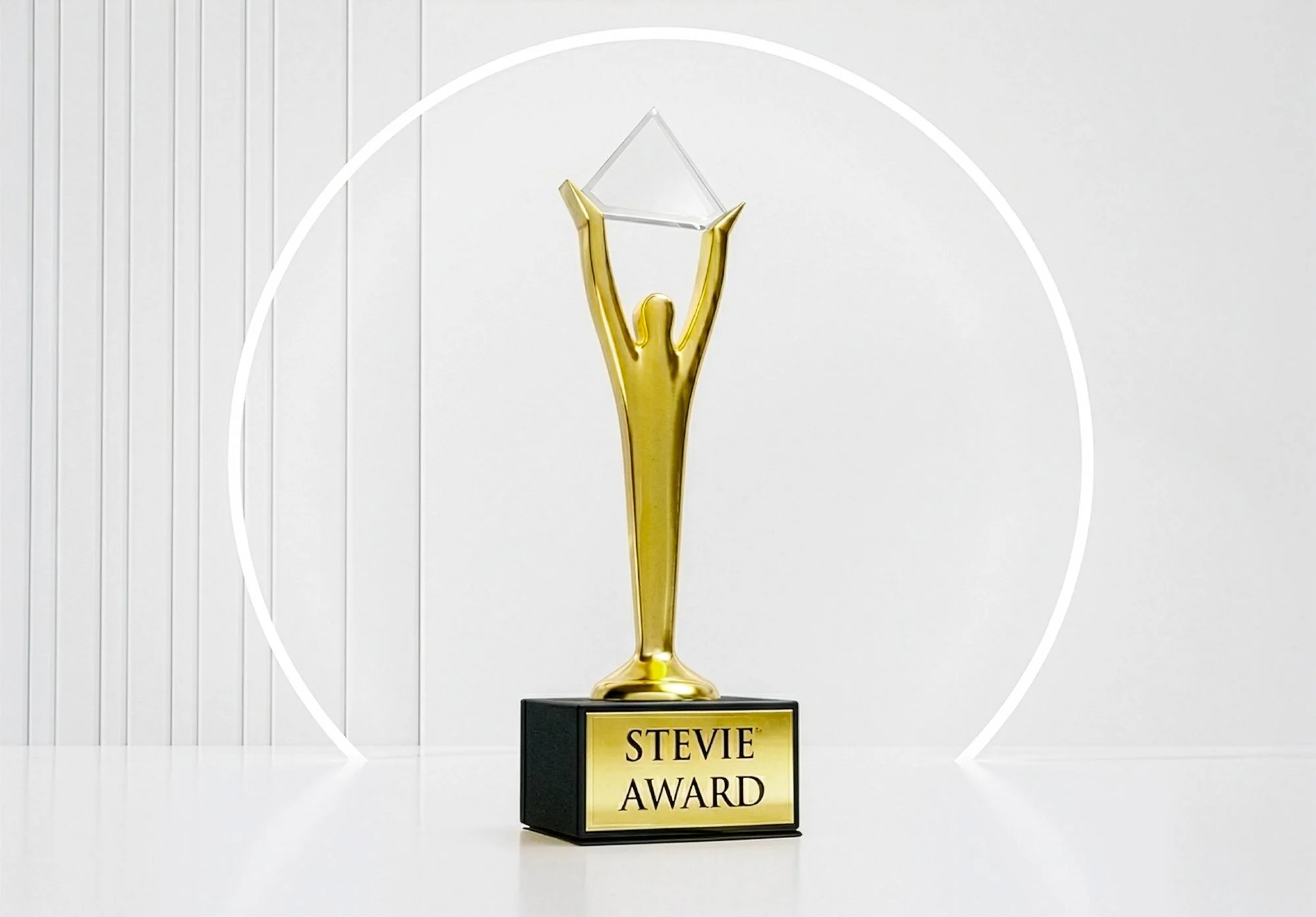 2021 Gold Stevie Award trophy