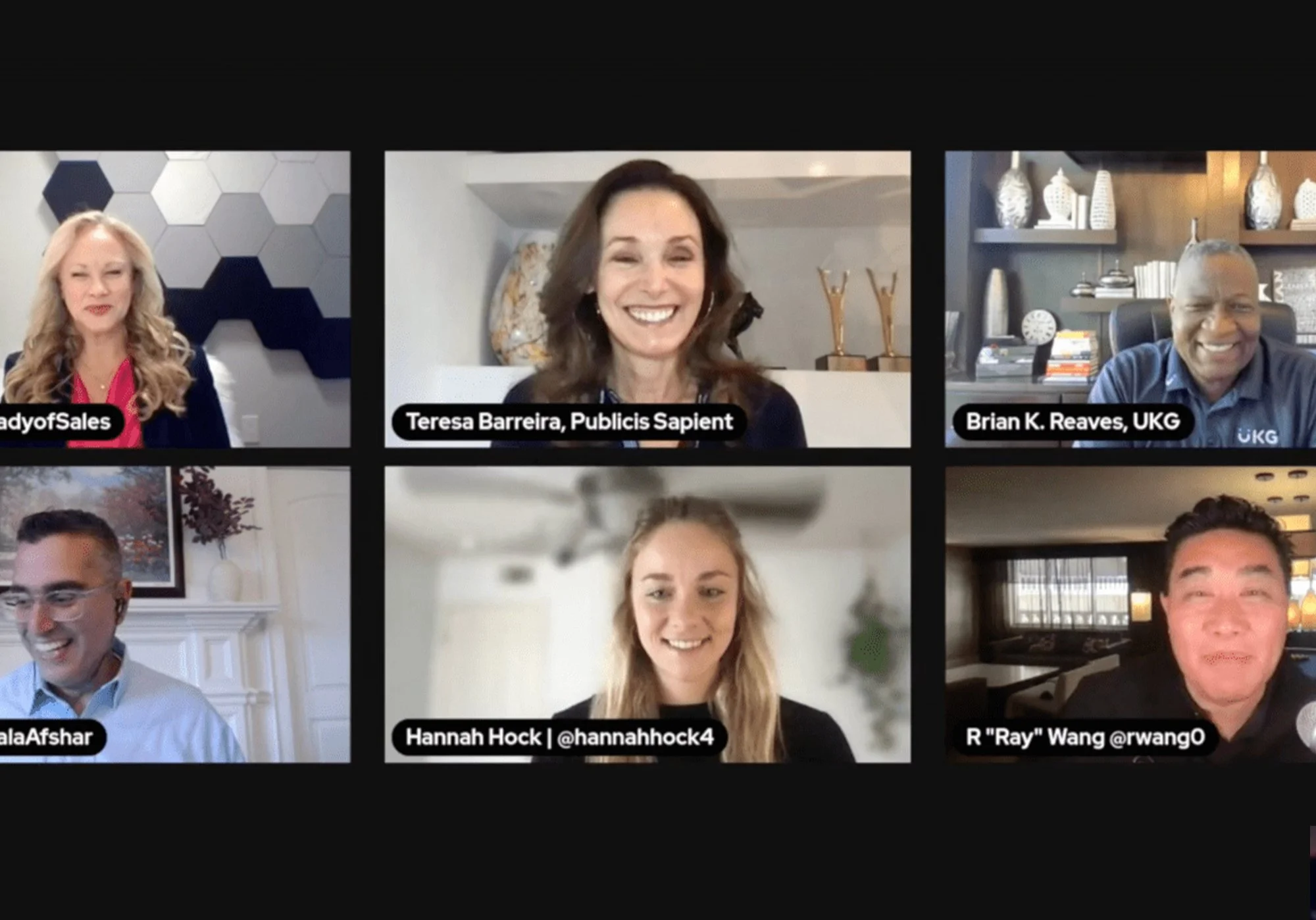 Teresa Barreira participating in a DisrupTV webcast discussion on leadership and business transformation