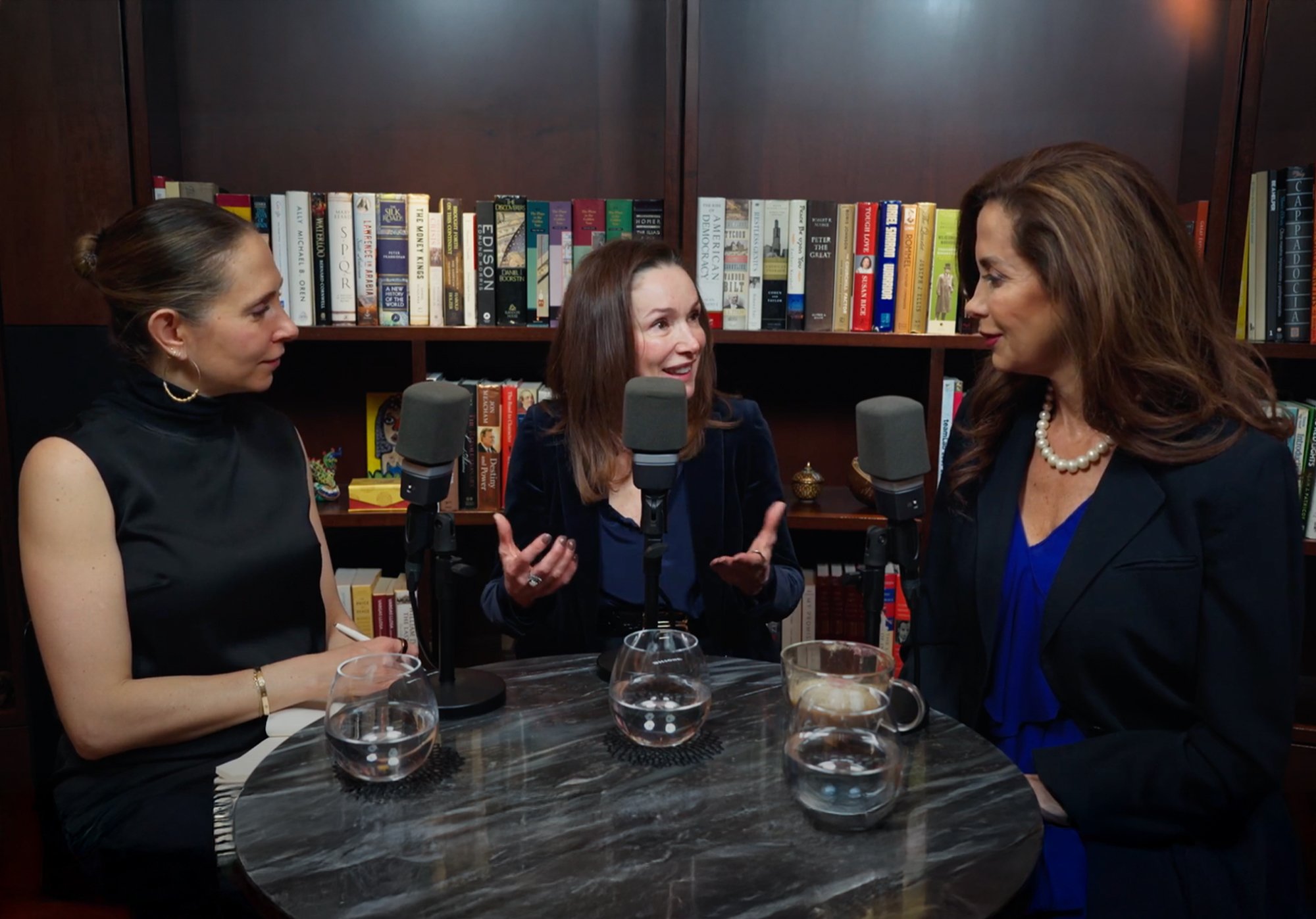 Teresa Barreira participating in a leadership and innovation podcast discussion