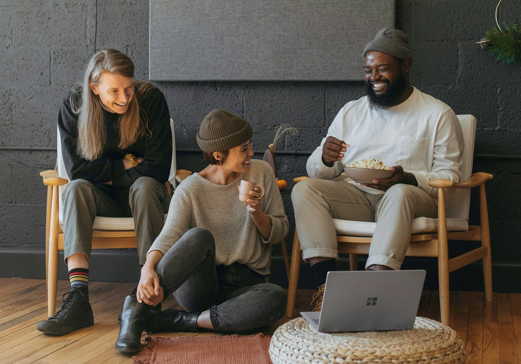 Diverse family-like group gathered together representing community, belonging, and inclusion