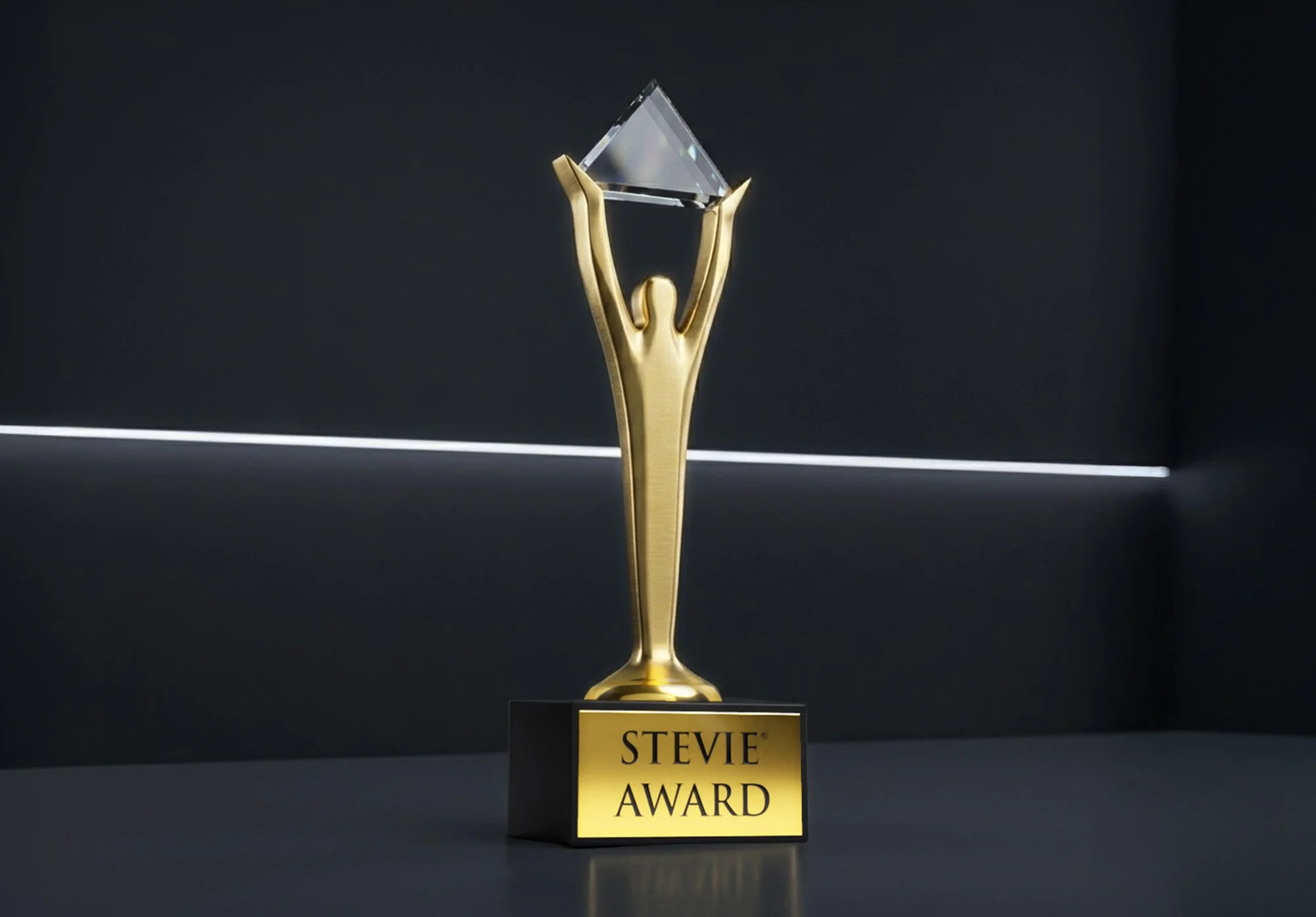 2022 Gold Stevie Award trophy