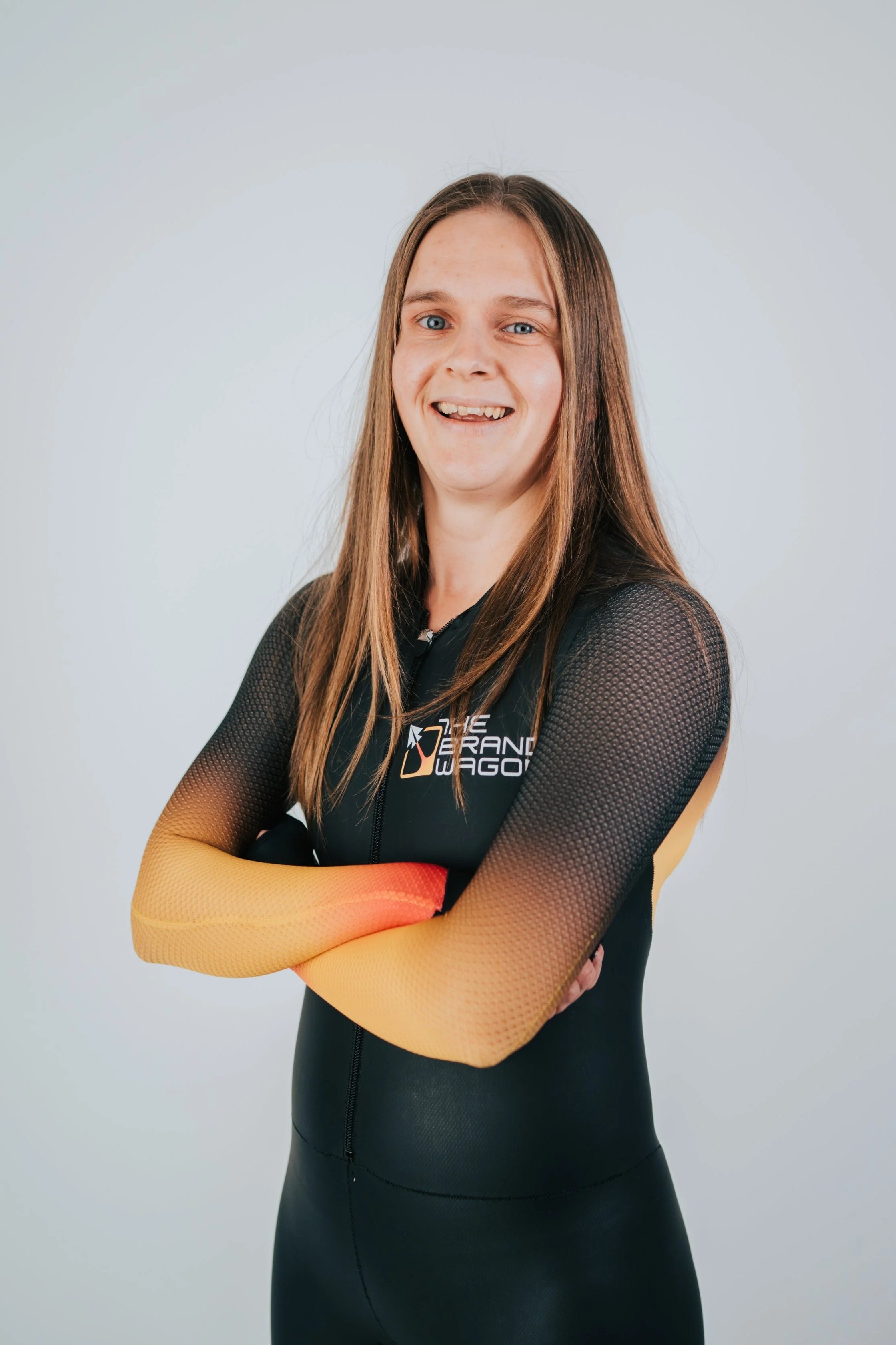 Portretfoto van Lidia Tempert, schaatster bij Team The Brandwagon.