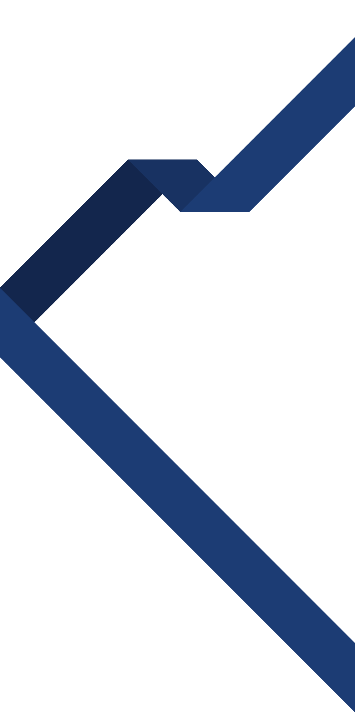 Blue upward trending arrow with dark blue and light blue sections on a black background, symbolizing growth or progress.