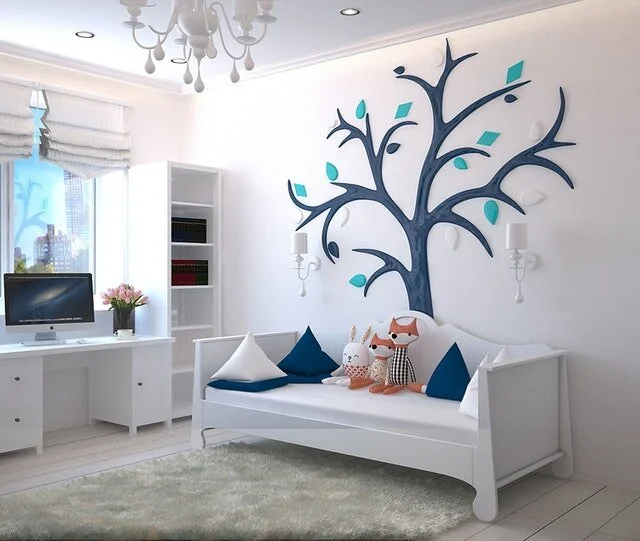 You can also try huge paintings or a gigantic wall art to help improve the overall look of the room.