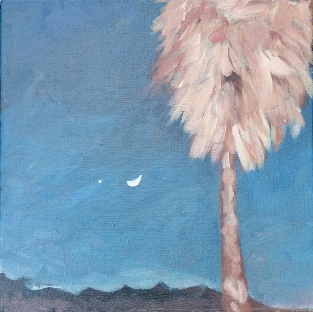 Midnight Palm Original Art 25x30cm