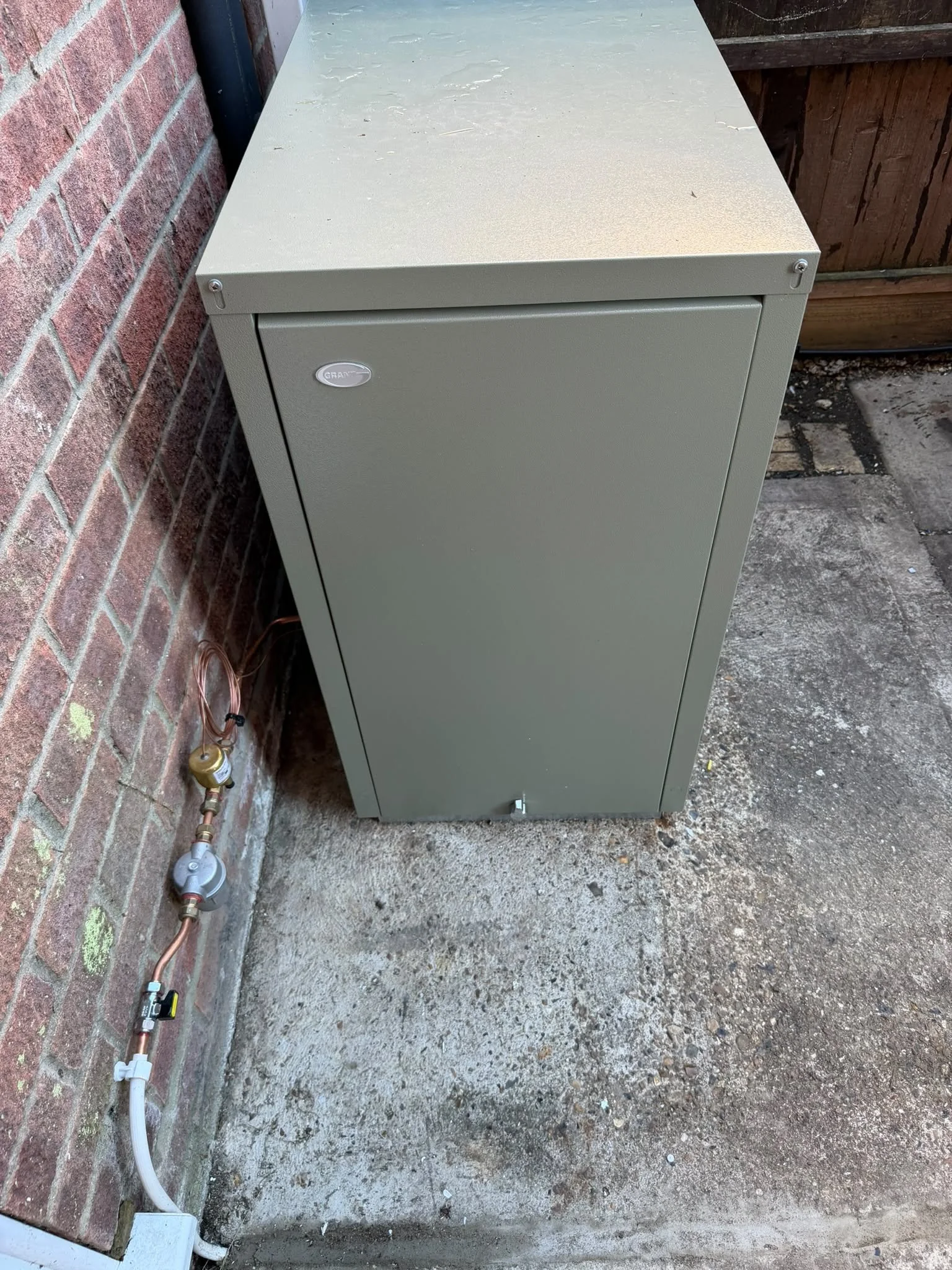 External Grant Vortex Oil-Fired boiler supplied and installed by Holland & Holland Services