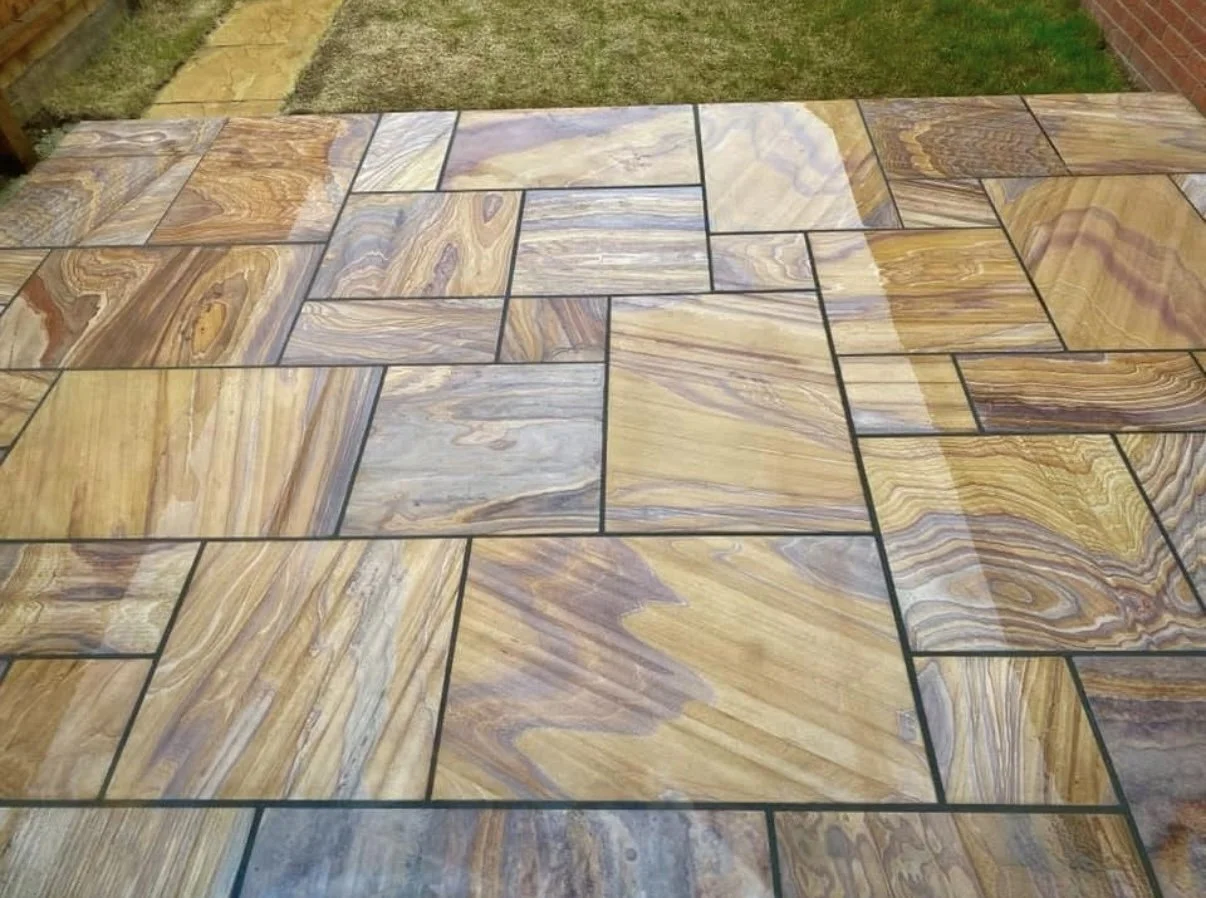 Fresh new look for this happy customer. New and glowing patio completed in Morton Hall, Bury St Edmunds