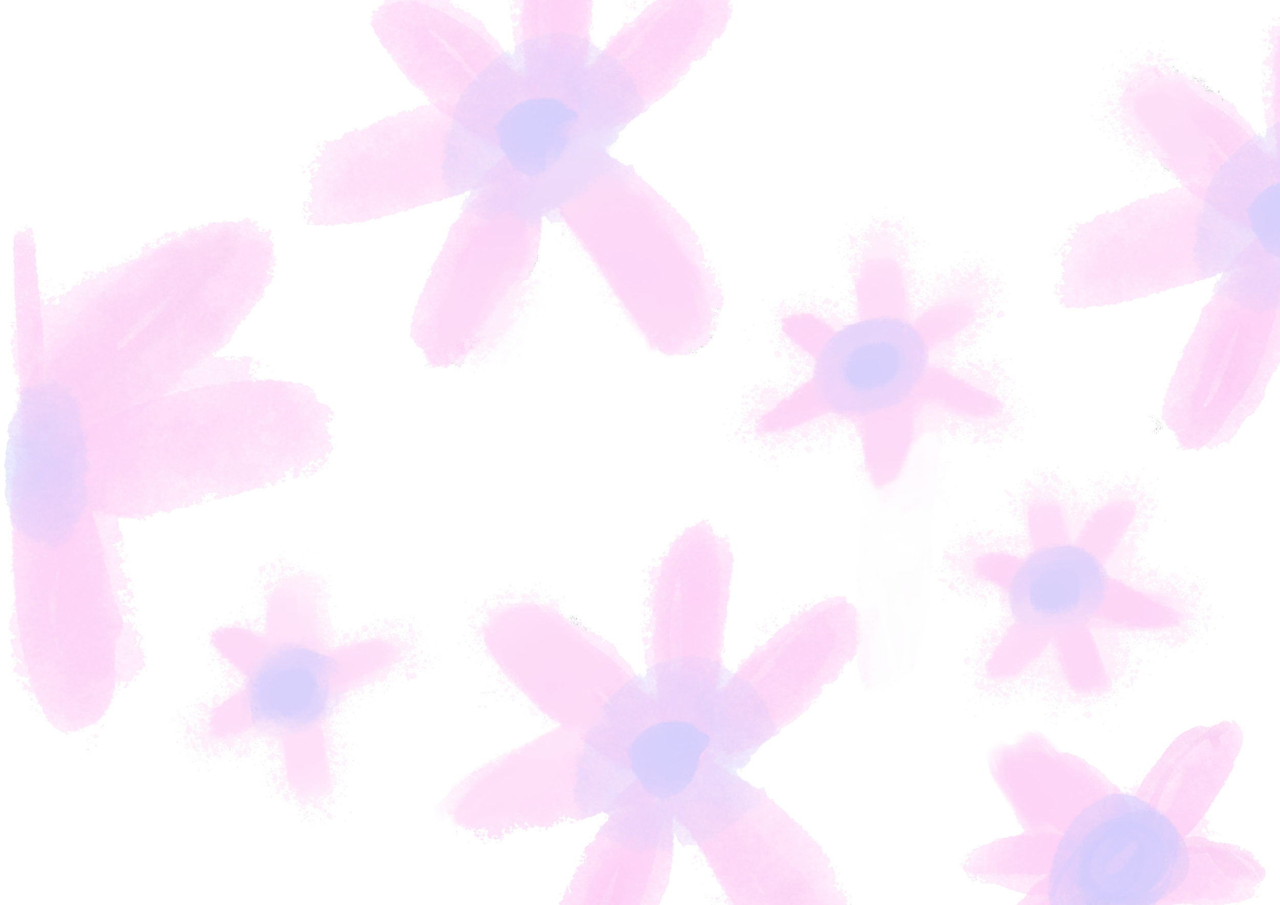 Zarte, pastellfarbene Blüten mit rosa und lavendelfarbenen Blüten auf einem hellen Hintergrund.
