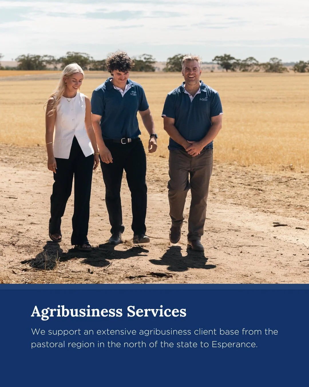Every agribusiness is different, but having the right advice can make all the difference.

At Byfields, we work alongside farming businesses across Western Australia, providing practical accounting, taxation and business advisory services tailored to