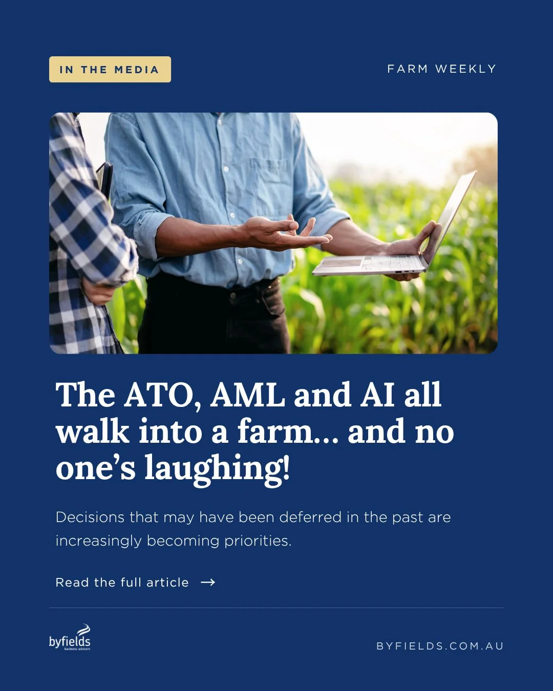 Fuel&rsquo;s up. Fert&rsquo;s up. Machinery costs are up. Labour costs are up. Accounting fees are&hellip; let&rsquo;s move on.

For farmers and regional business owners, the cost of doing business continues to rise. At the same time, new tax, techno