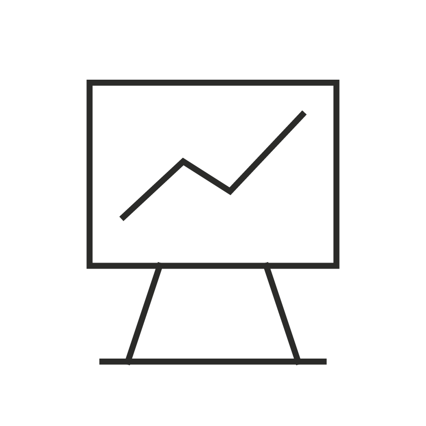 Presentation chart icon