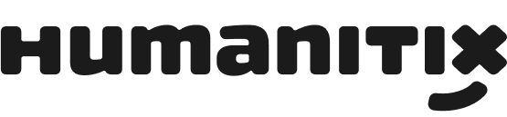 Humanitix logo in black with stylized font.