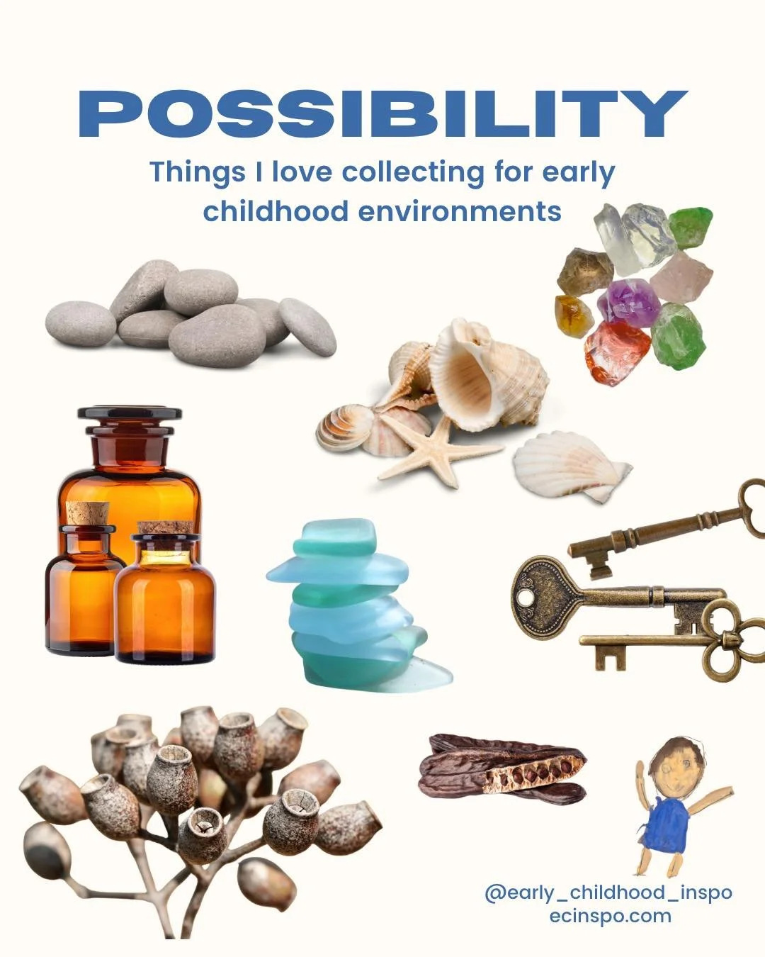 #ecec Collections are so useful in early childhood environments. Adding collections of loose parts to a play space creates endless opportunities for play and learning.

What do you like to collect?
#ecec #earlychildhood #earlylearning #earlyyears