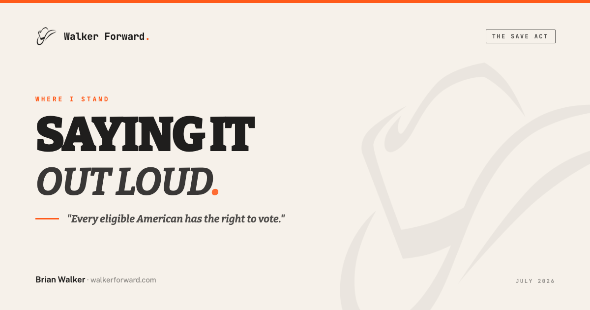 Saying it Out Loud: The SAVE Act