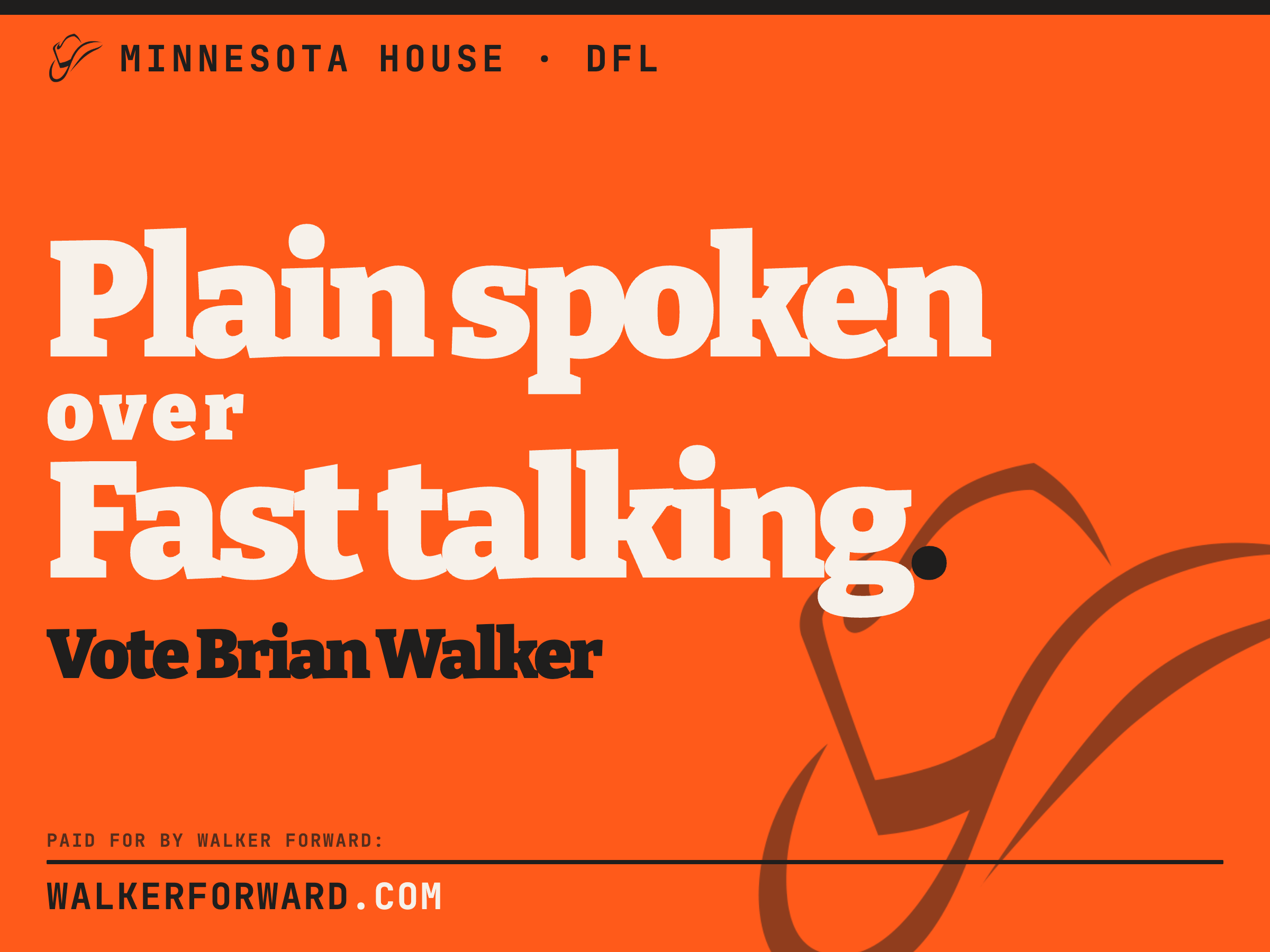 Plain spoken over Fast talking
