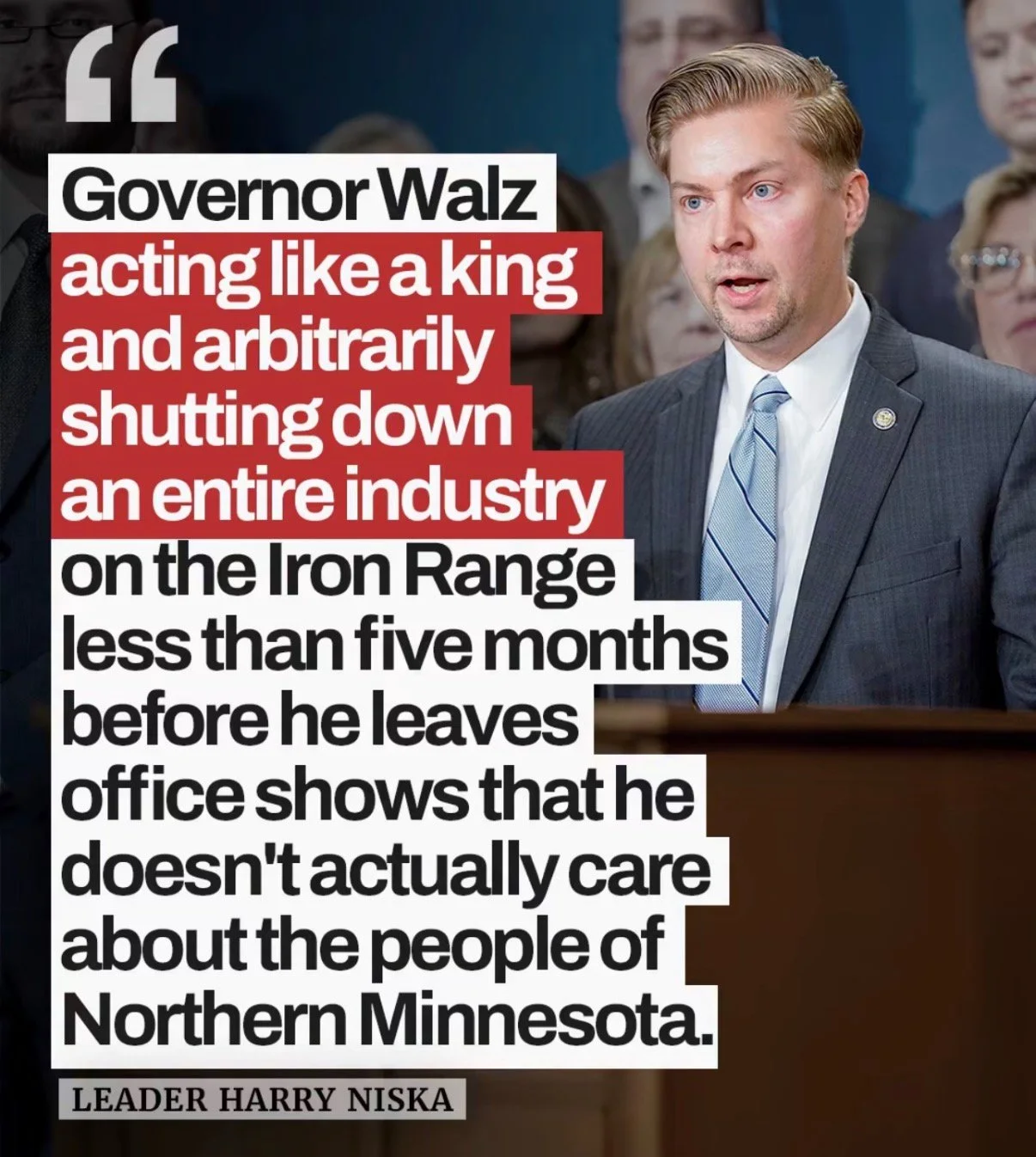 Harry Niska bemoaning about BWCA protections for the GOP caucus