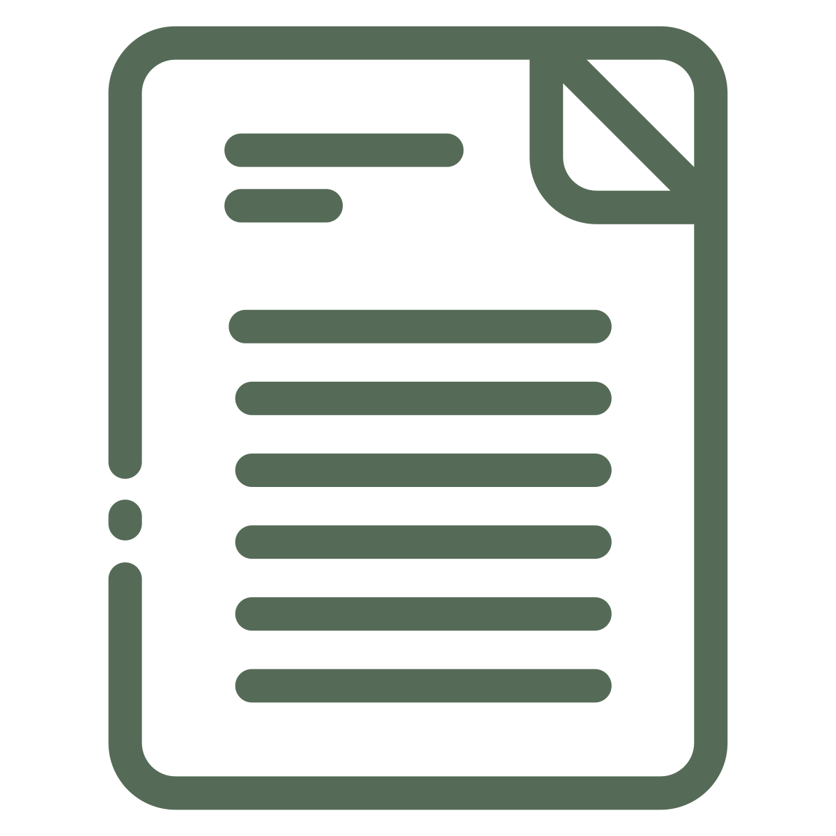 Icon of a document with lines of text and a folded corner.
