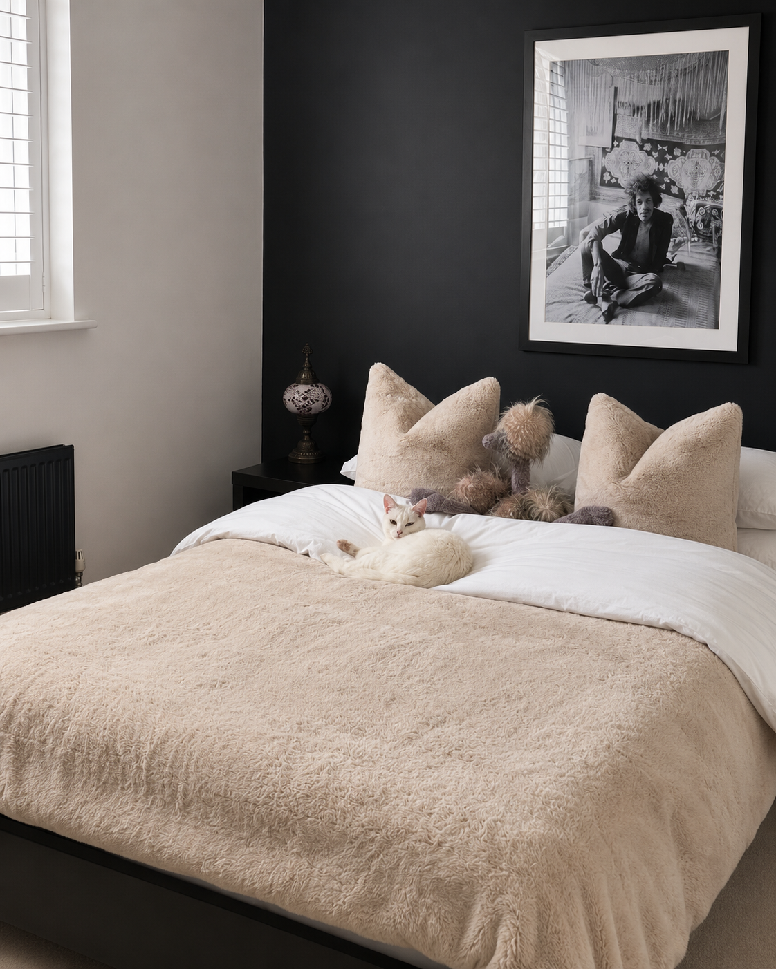 Calm and organised bedroom space