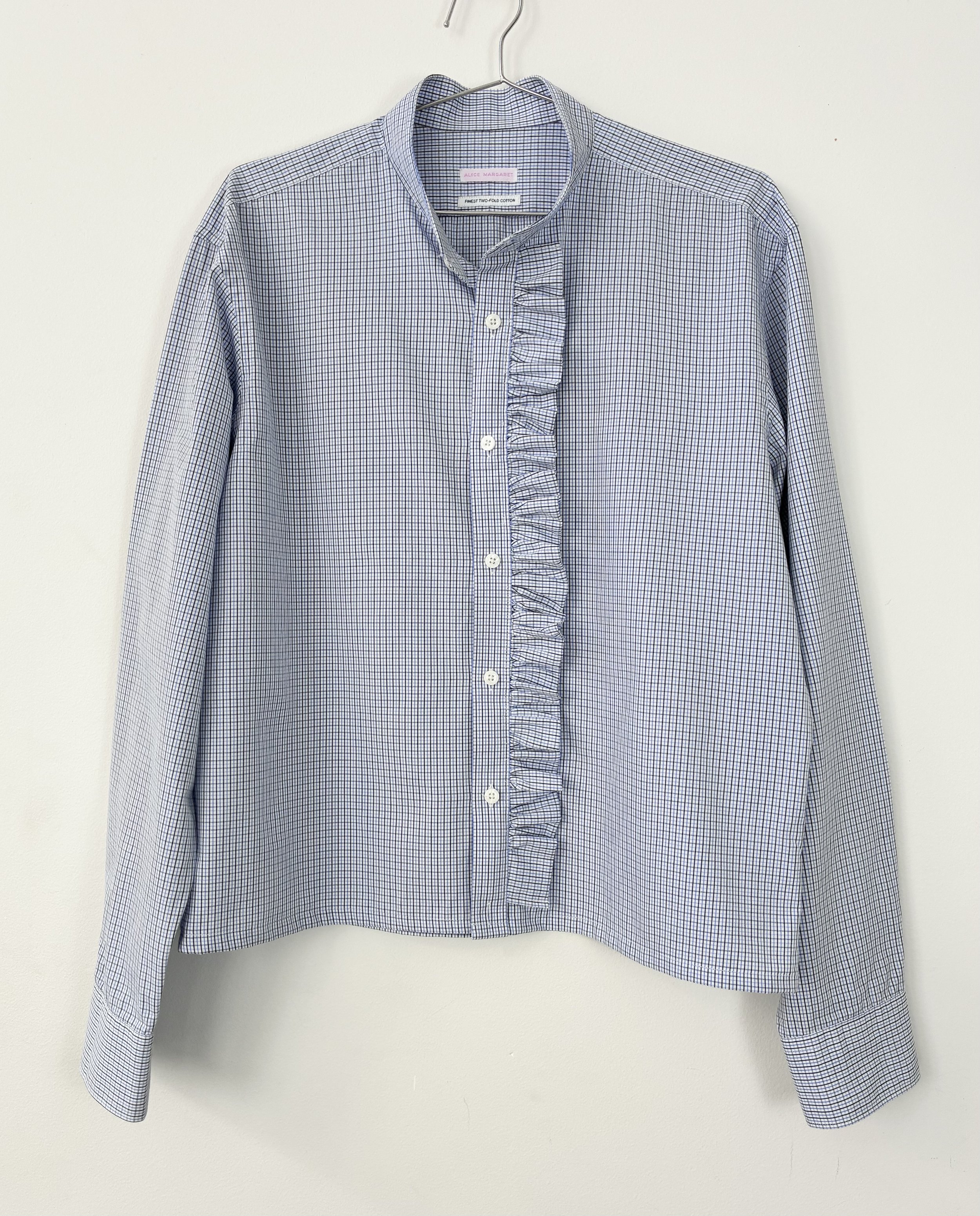Upcycled blue white shirt checks_front.jpg