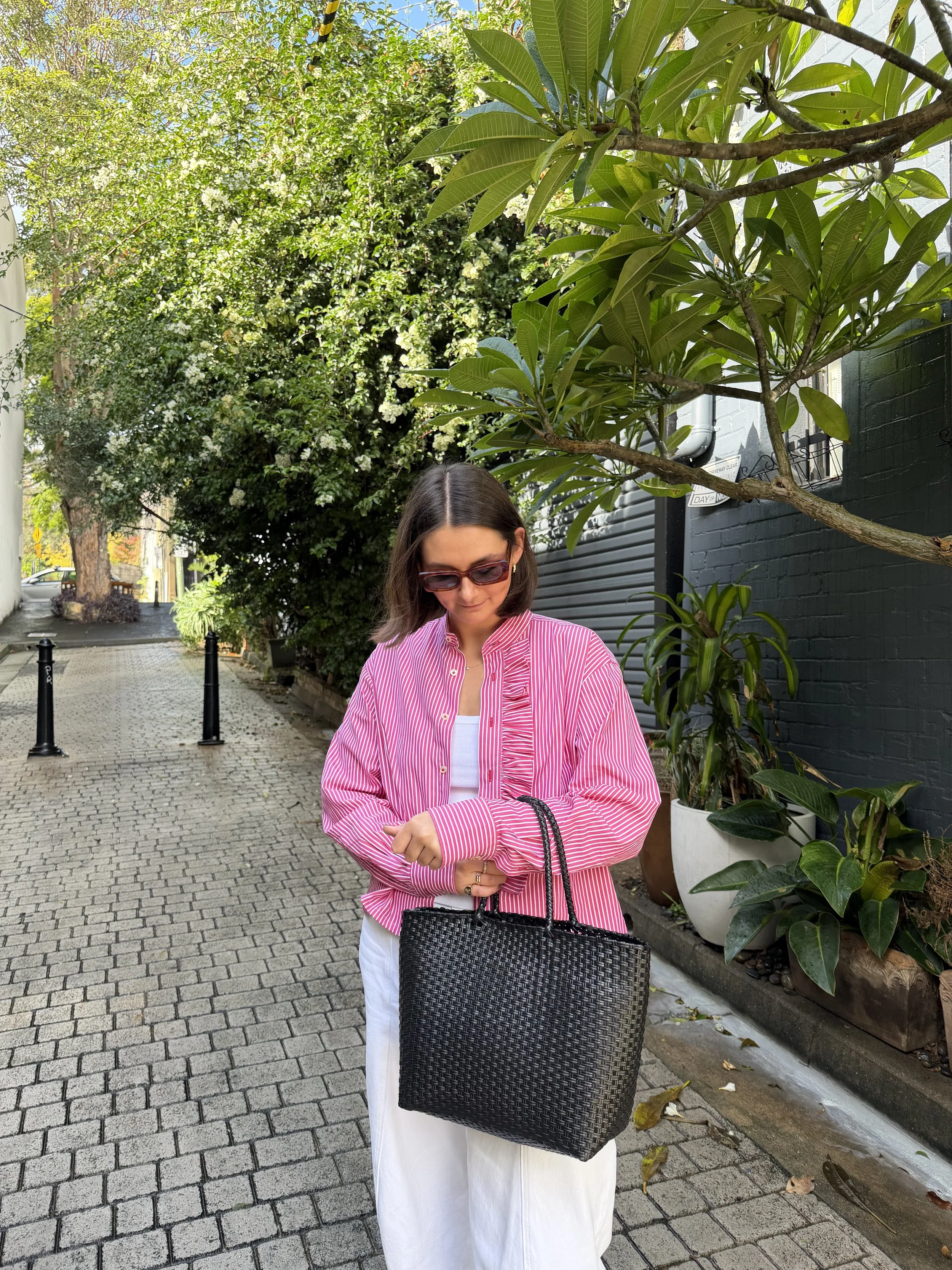 Upcycled pink white striped shirt.jpg