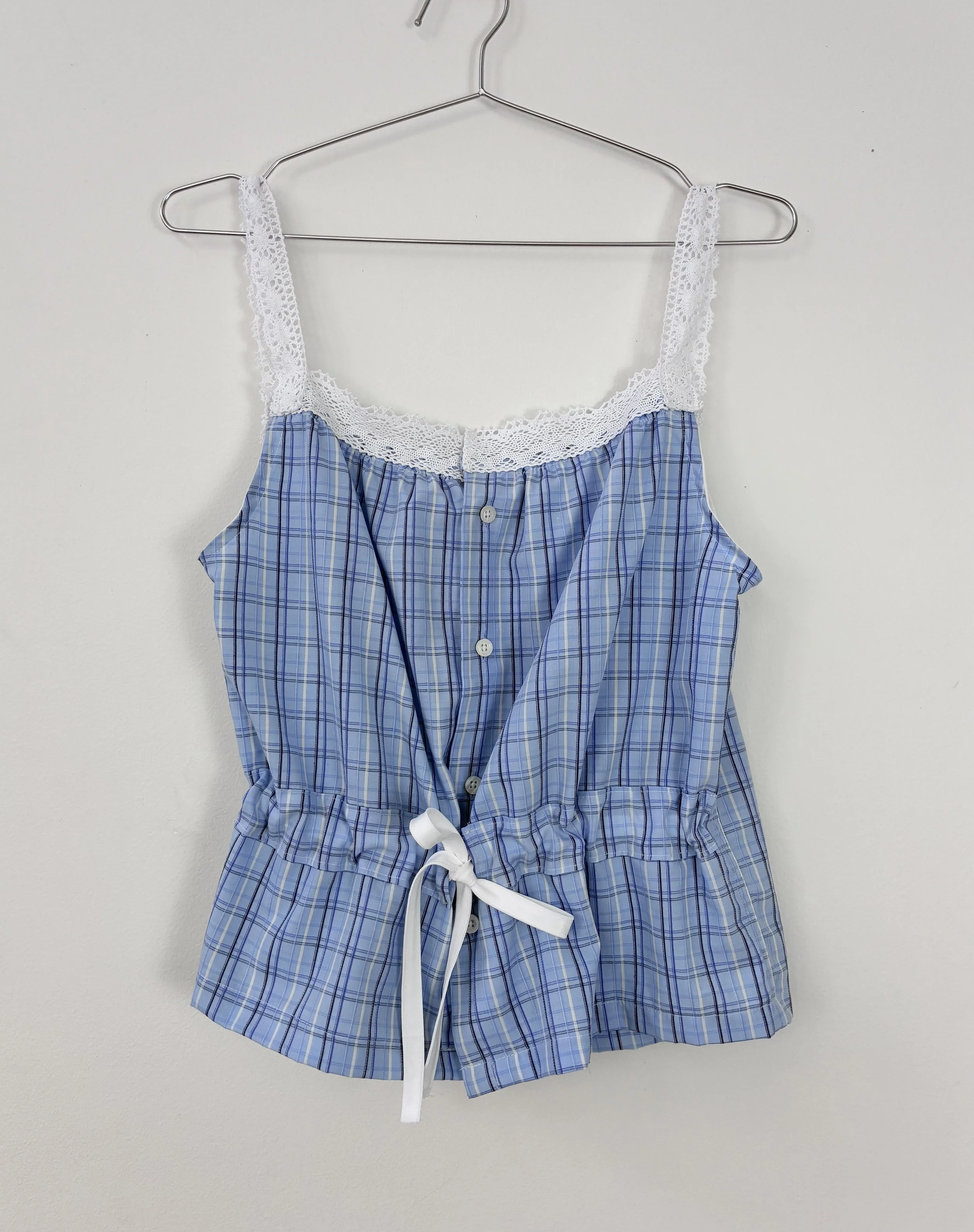 Upcycled blue white checks_front.jpg