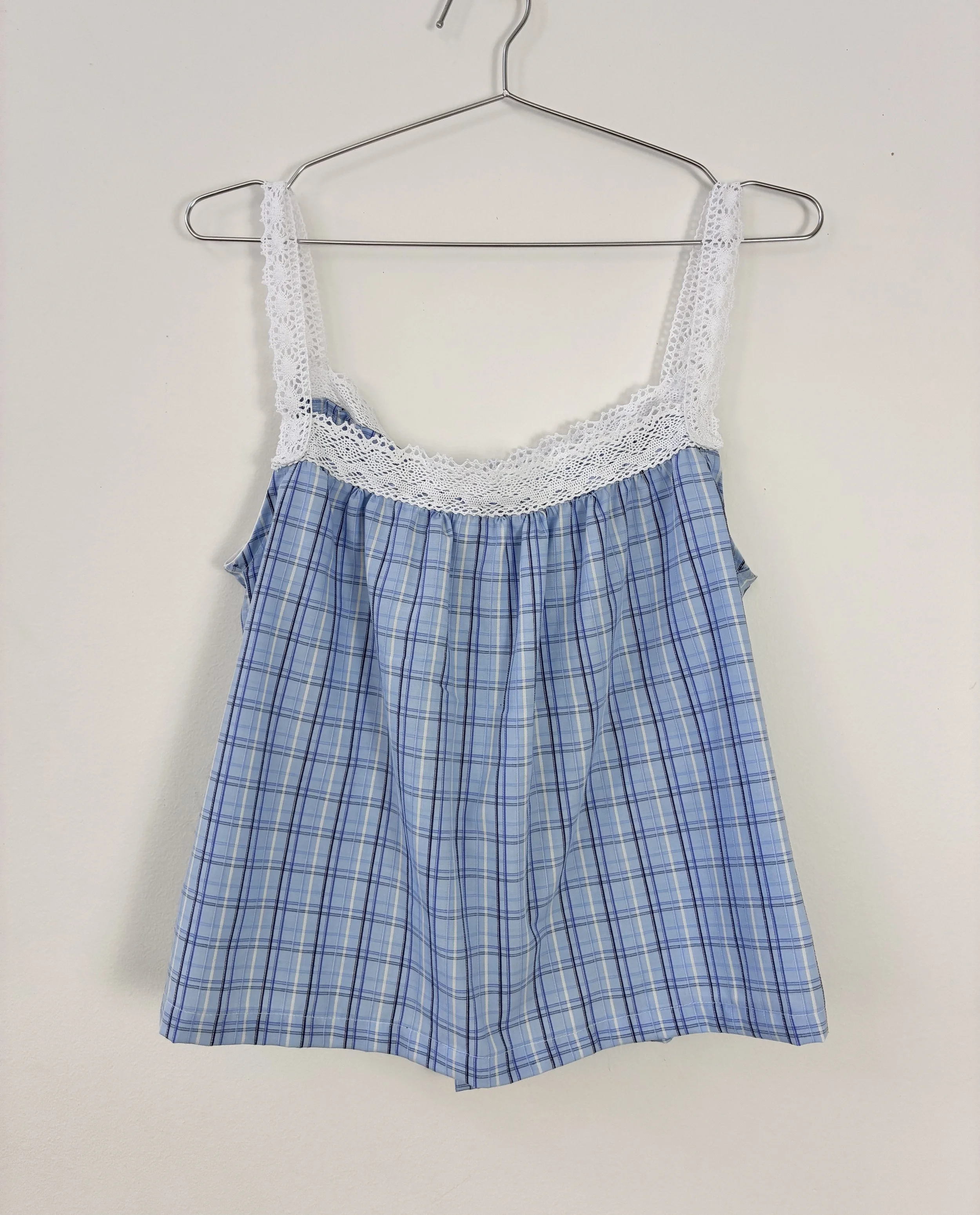Upcycled blue white checks_back.jpg