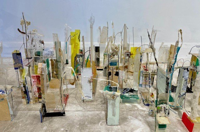 LUCY BEVIN
Nonsensical Objects, 2025/6
Wood, Acrylic, Paint, Plastic, Wire,
Newsprint, Tape,
ASK