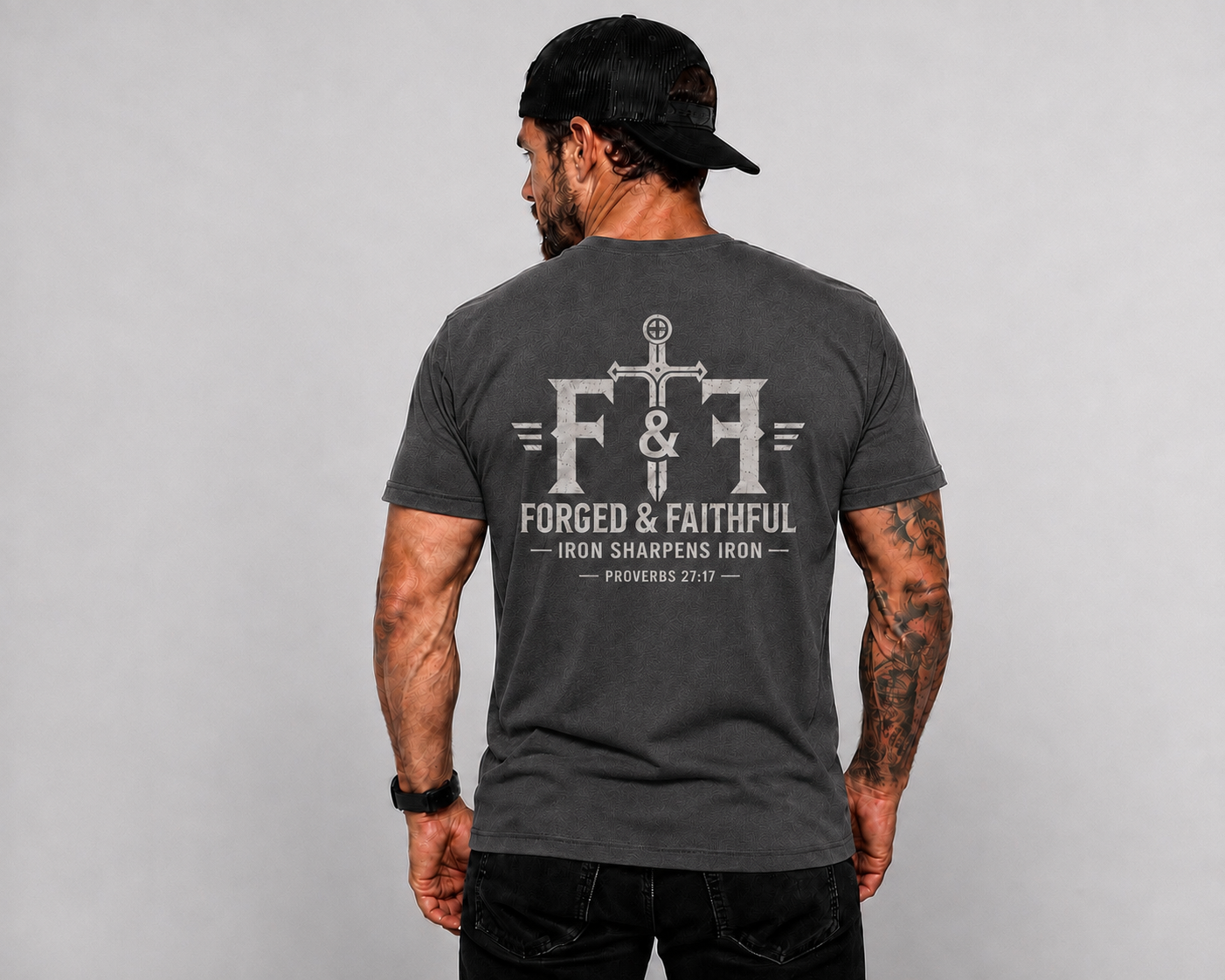 Forged & Faithful Tee | Stealth Collection