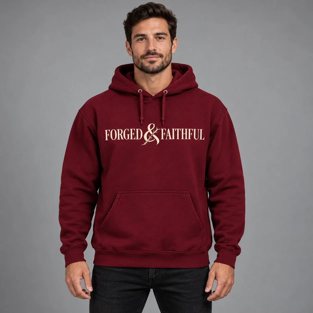 His_Grace_Maroon_Front_Model.jpg