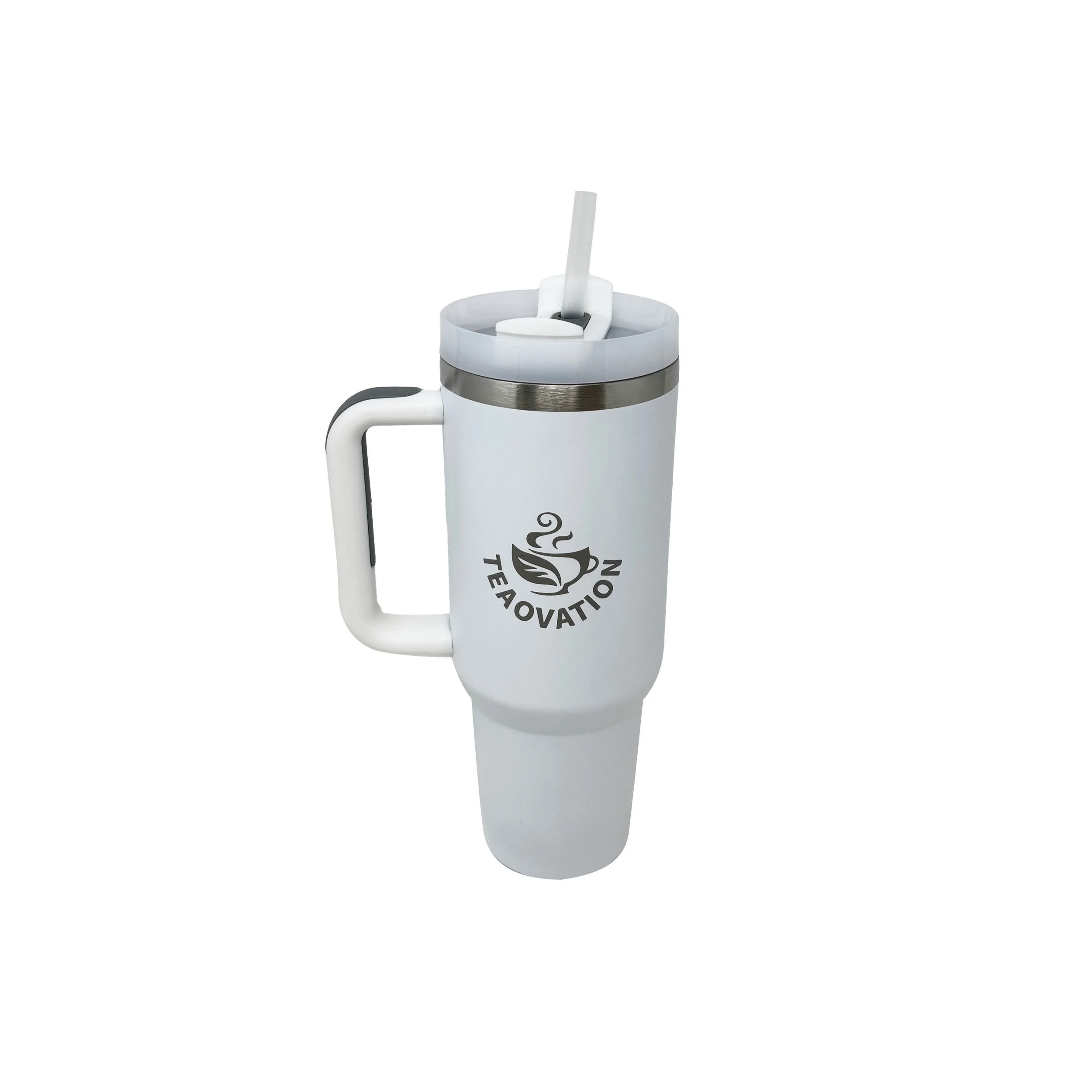 White TeaOvation Tumbler Laser Engraved Cup