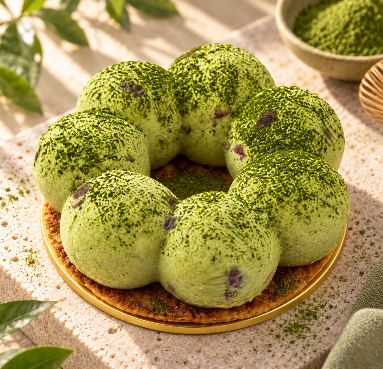 Matcha Mochi Ring with Red Bean.png